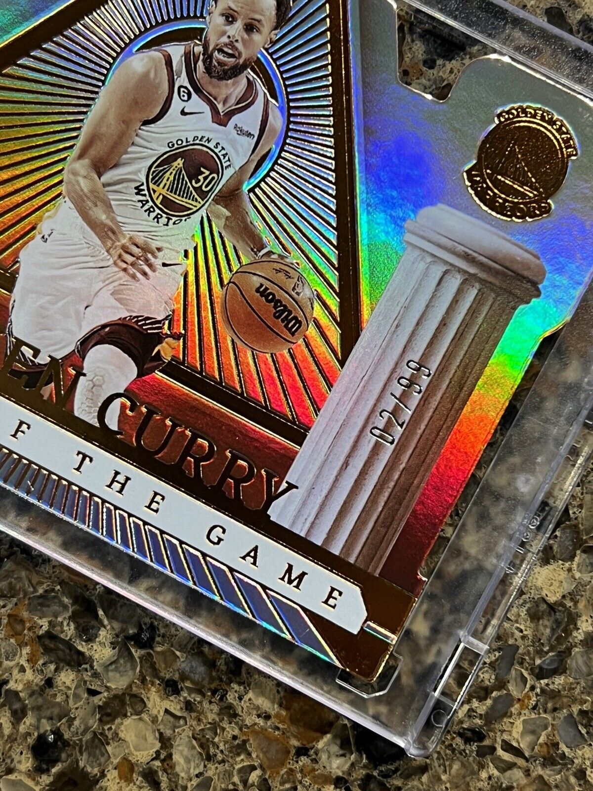 Stephen Curry 2022-23 Panini Crown Royale PILLARS OF THE GAME 2/99 Refractor SSP