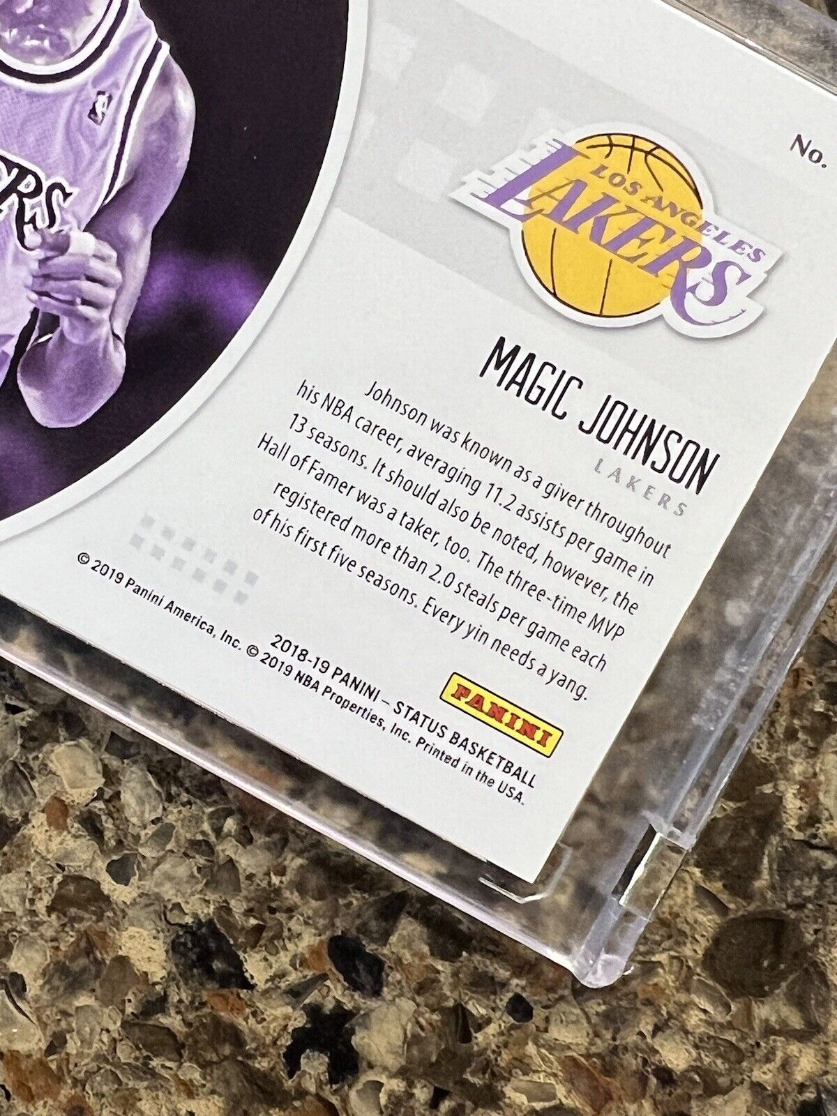 Magic Johnson 2018-19 Panini Status Symbols Holo Refractor Lakers HOF Gem Mint