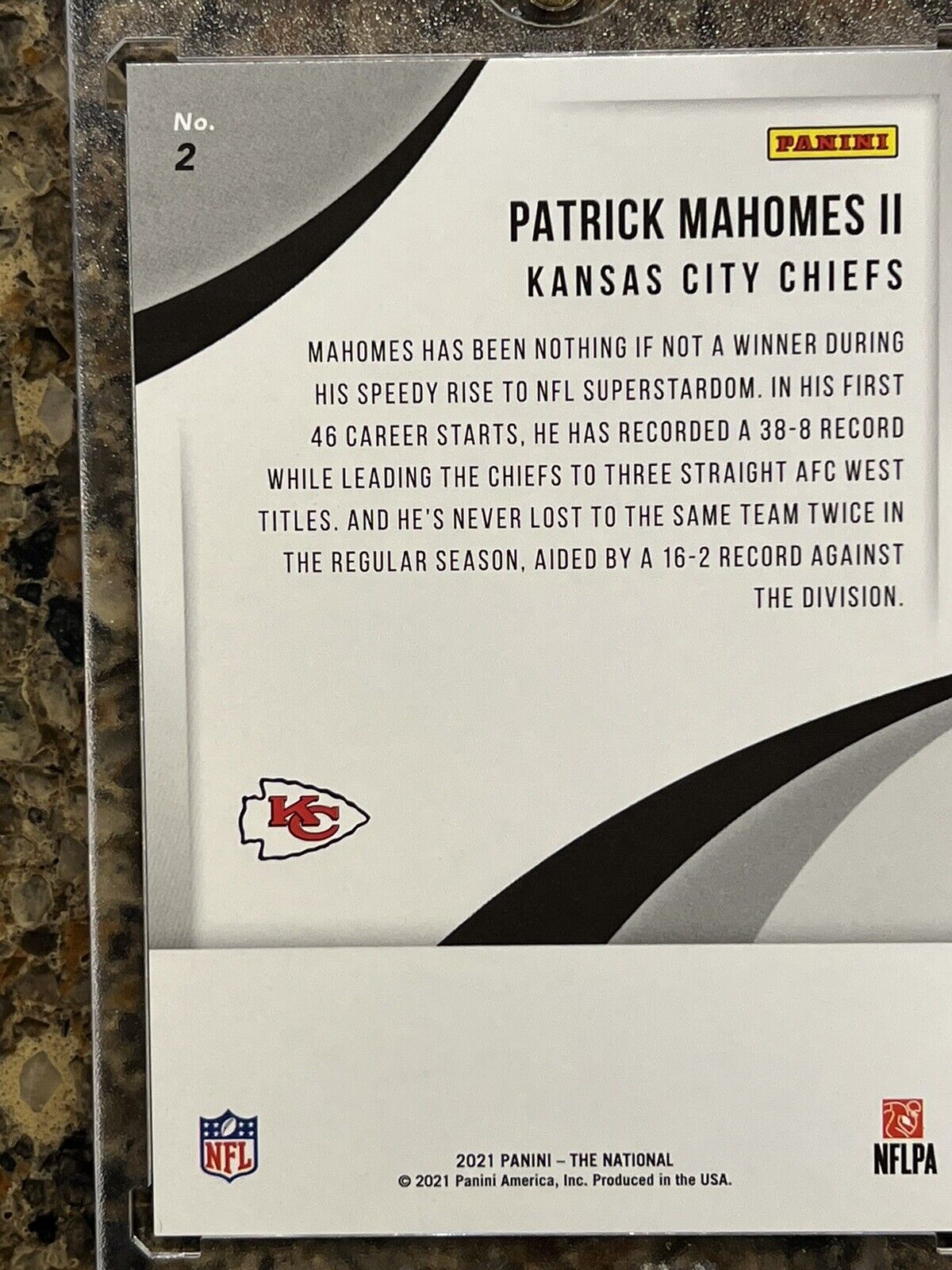 PATRICK MAHOMES 2021 PANINI THE NATIONAL ESCHER SQUARES #02/10 SSP SUPER RARE