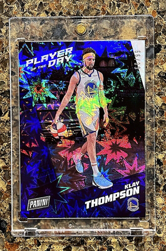 Klay Thompson 2021-22 Panini Player of the Day KABOOM #68/99 SSP Rare! 🚀🚀🚀