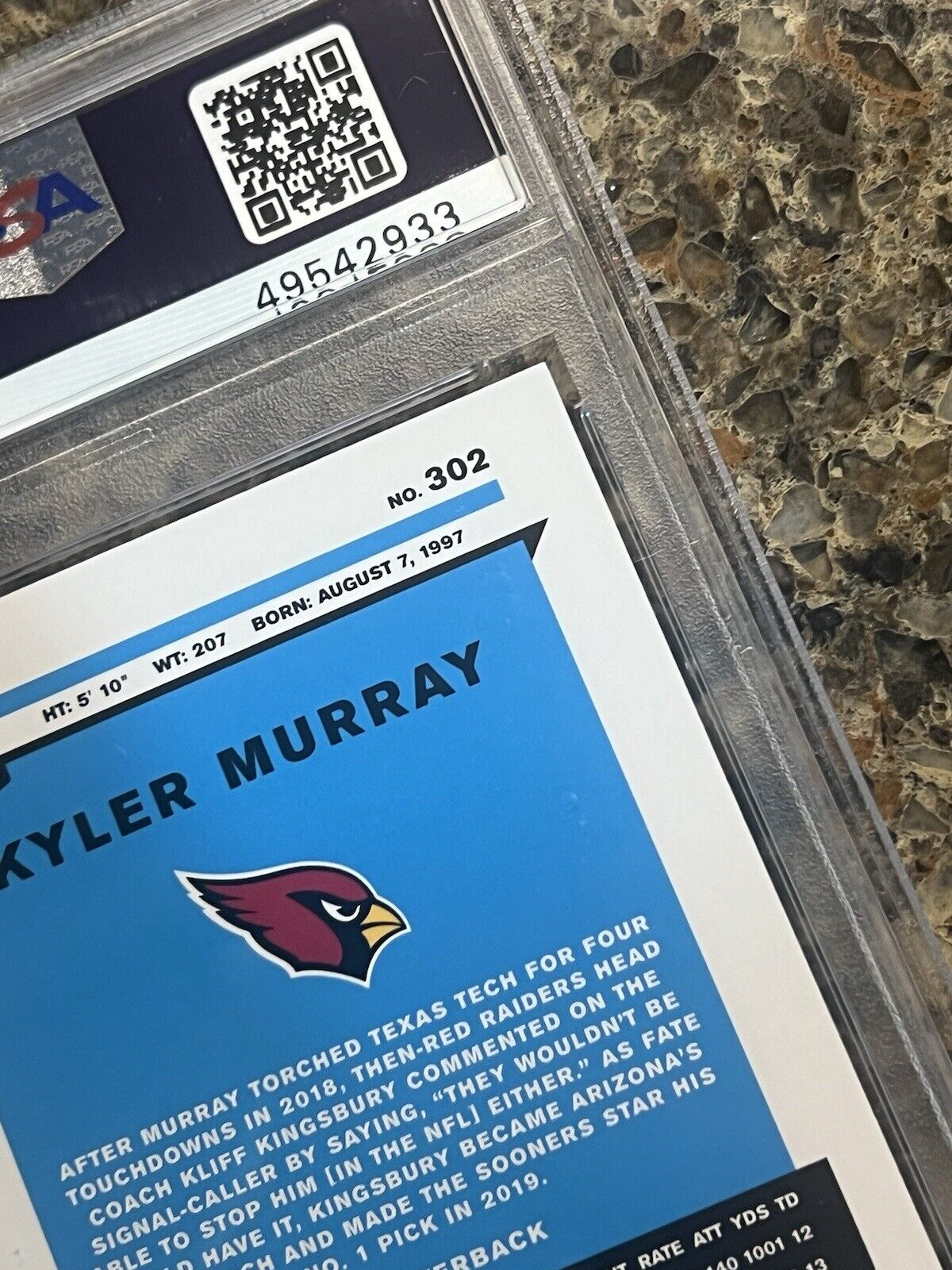 Kyler Murray RC - 2019 Panini Donruss Football Rated Rookie - GEM MINT PSA 10