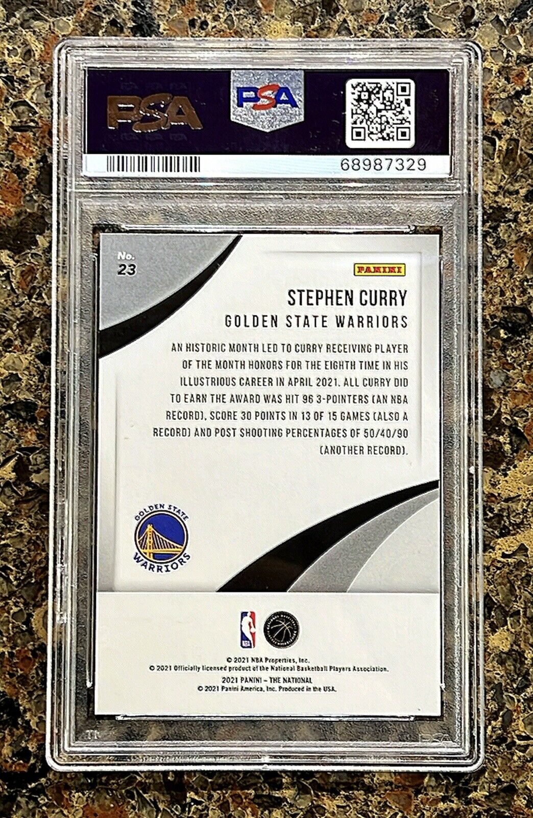 Stephen Curry 2021 Panini The National Diskettes 15/25 Rare SSP Gem Mint PSA 10