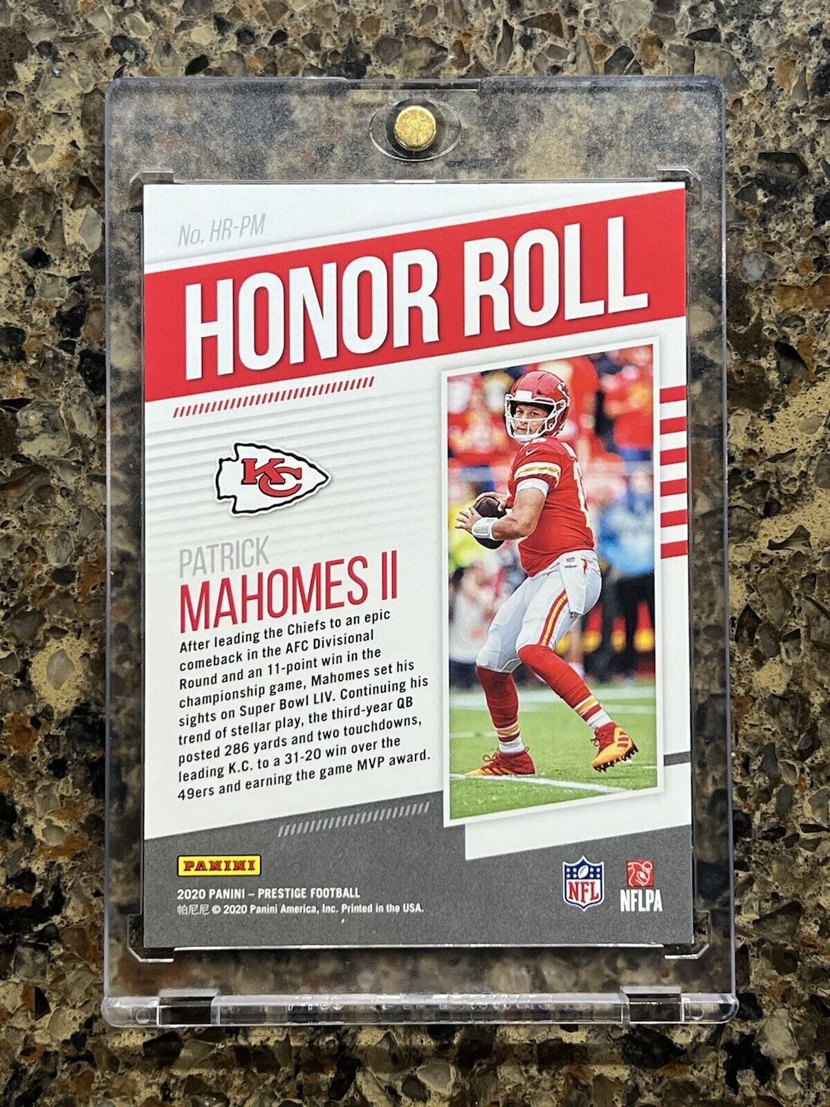 Patrick Mahomes II 2020 Prestige Football HONOR ROLL Refractor Rare Gem Mint