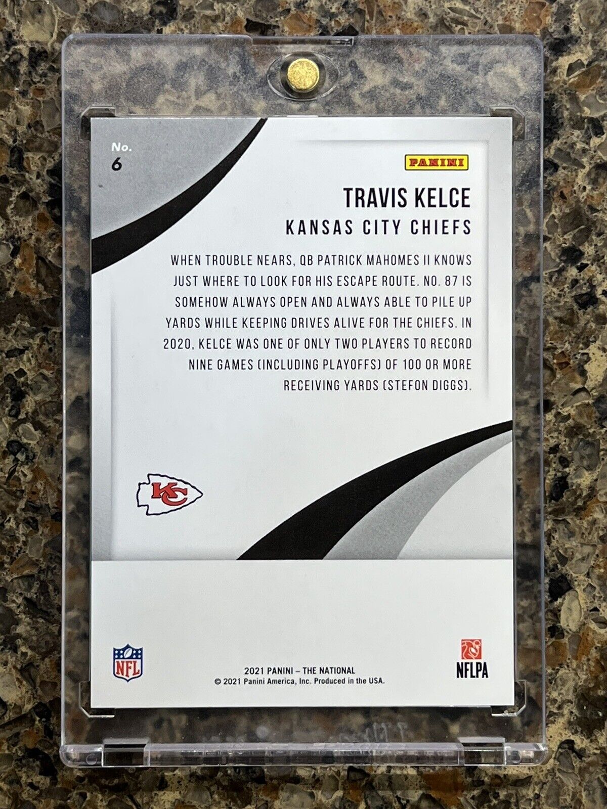 TRAVIS KELCE 2021 Panini NFL The National STARDUST 4/5 Super Rare Gem Mint SSP