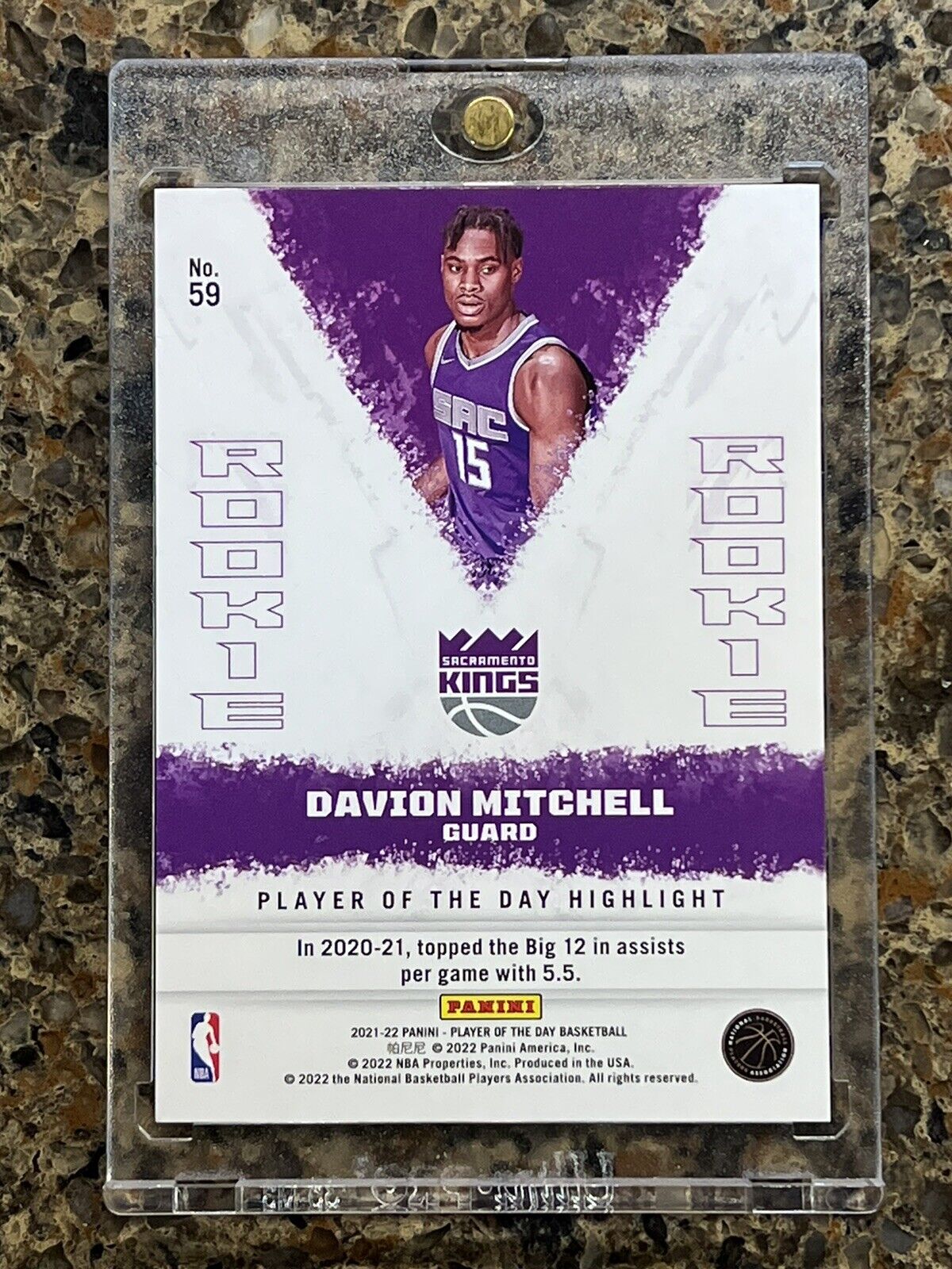 Davion Mitchell 2021-22 Panini Player of the Day KABOOM #84/99 SSP Rookie Card