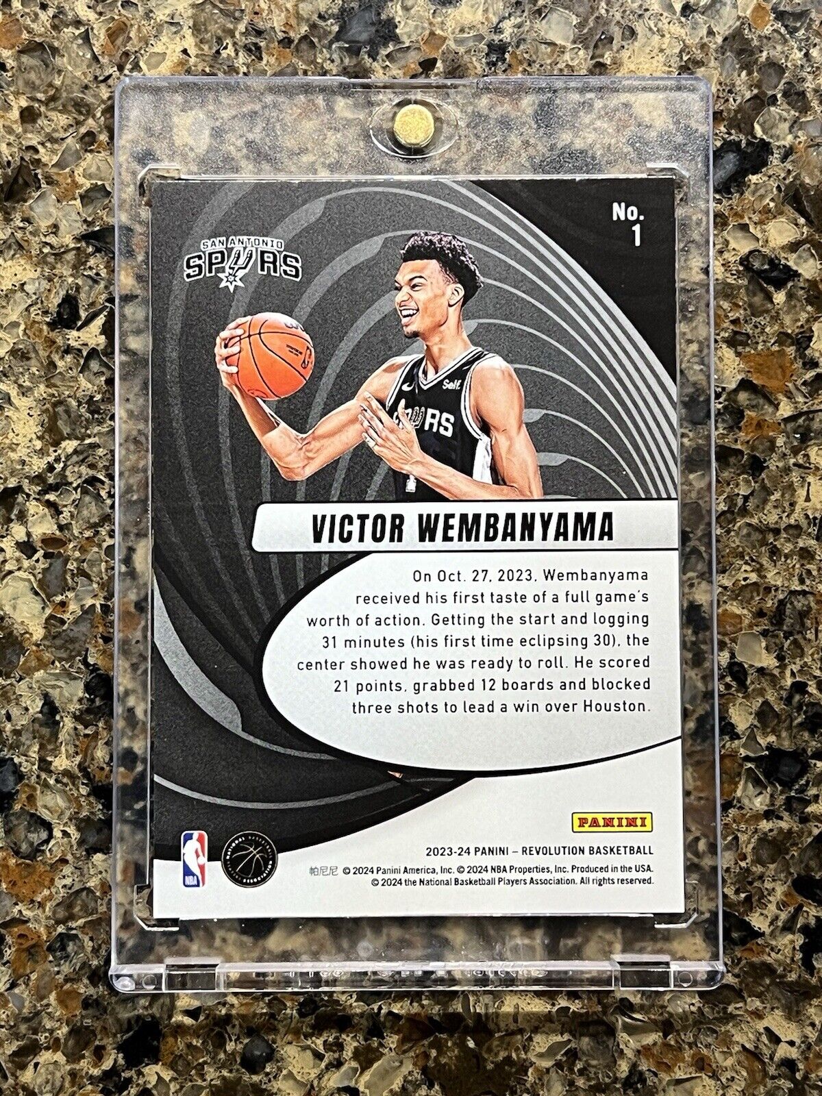 Victor Wembanyama RC 2023-24 Panini Revolution VORTEX Refractor Rookie Card MINT