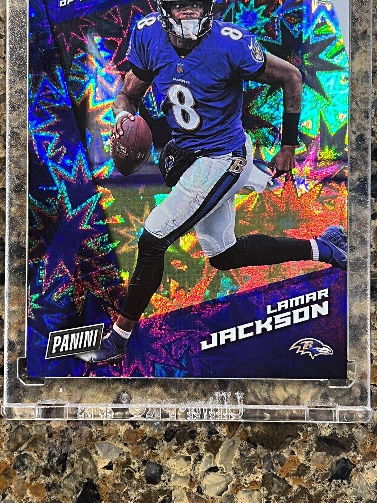 Lamar Jackson 2021 Panini Player of the Day KABOOM #74/99 Ravens Super Rare SSP