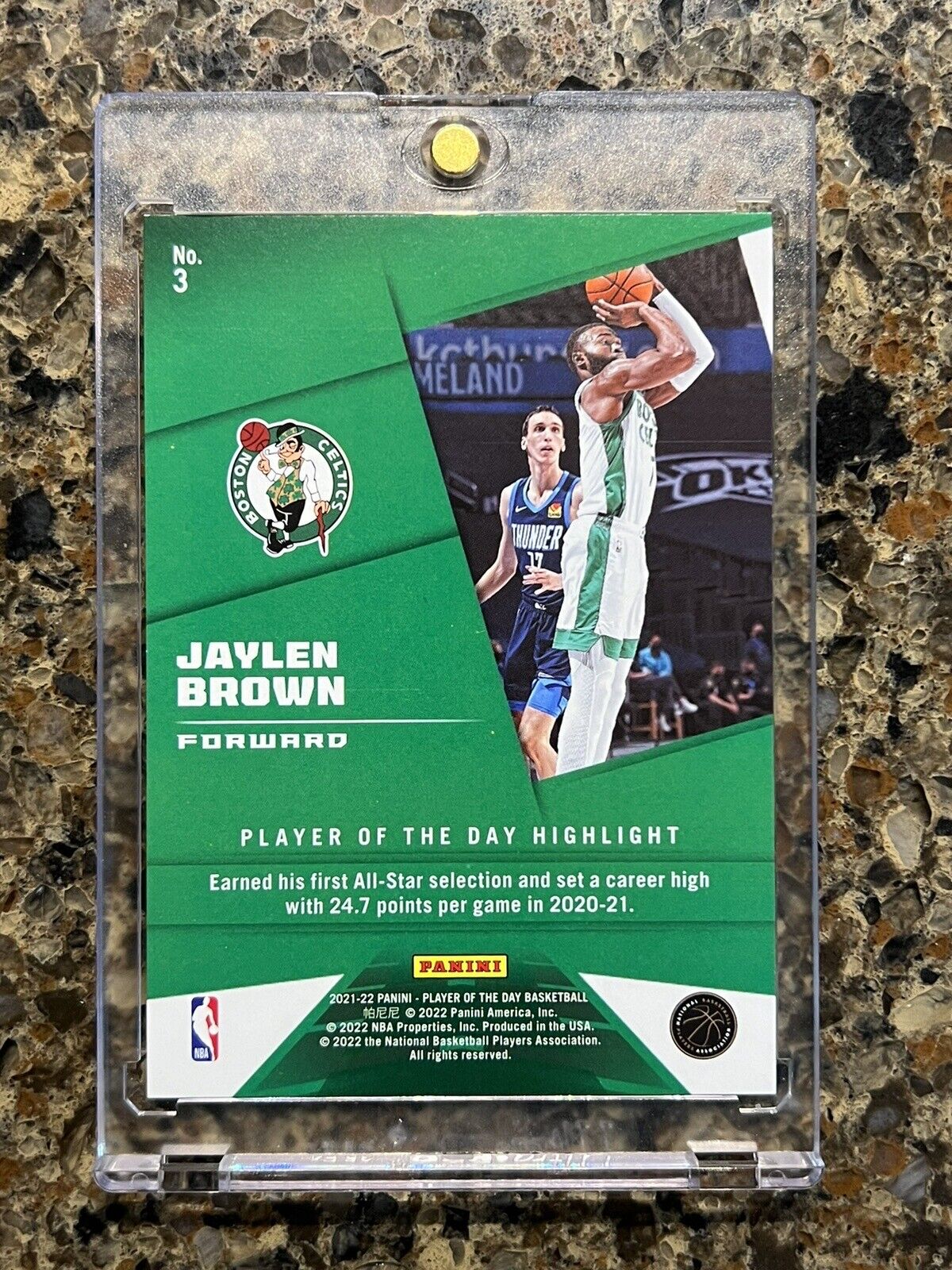 JAYLEN BROWN 2021 Panini NBA Player of the Day KABOOM 52/99 Rare Gem Mint SSP