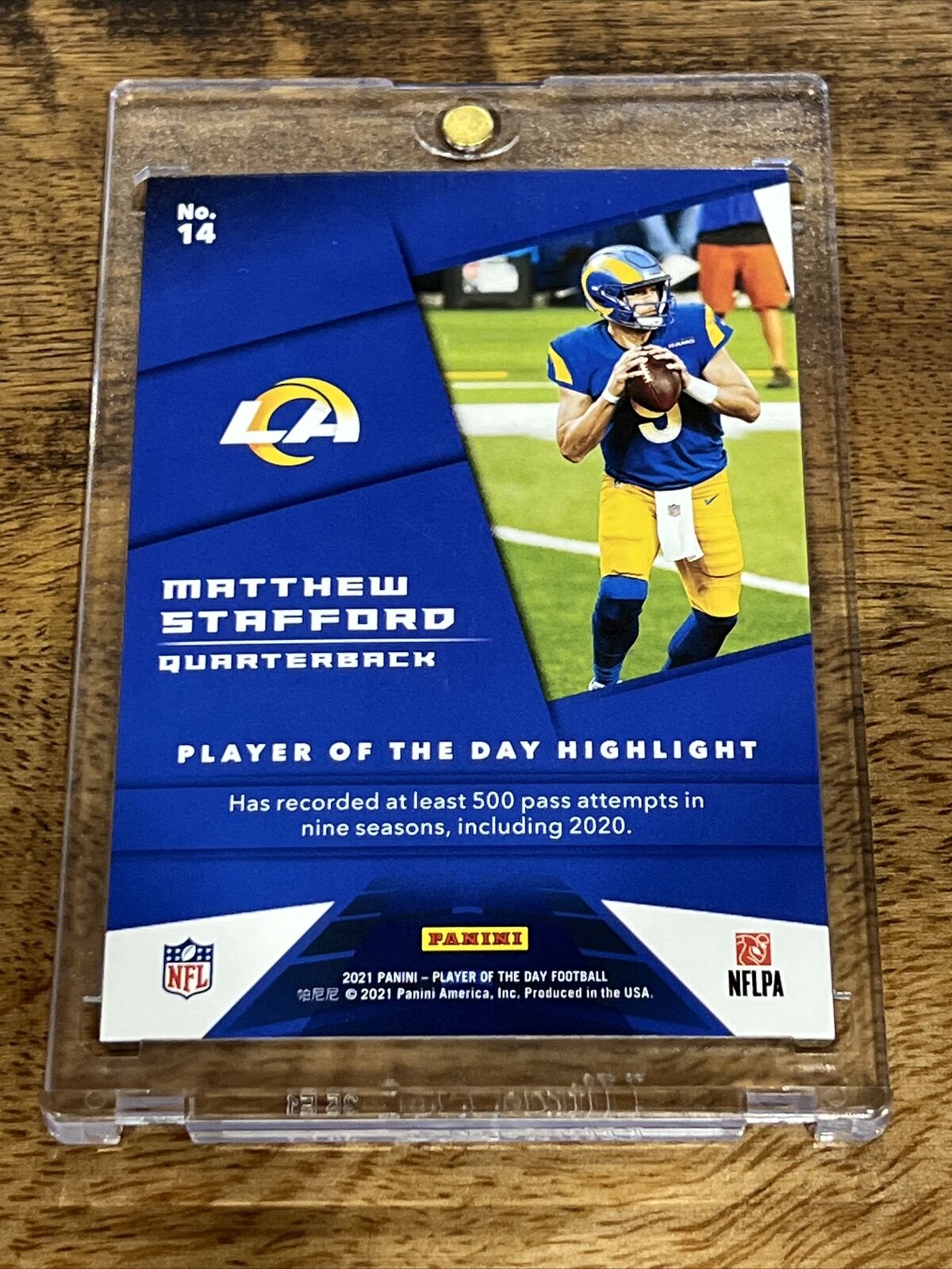 Matthew Stafford 2021 Panini Player of the Day KABOOM 36/99 Rare Gem Mint SSP