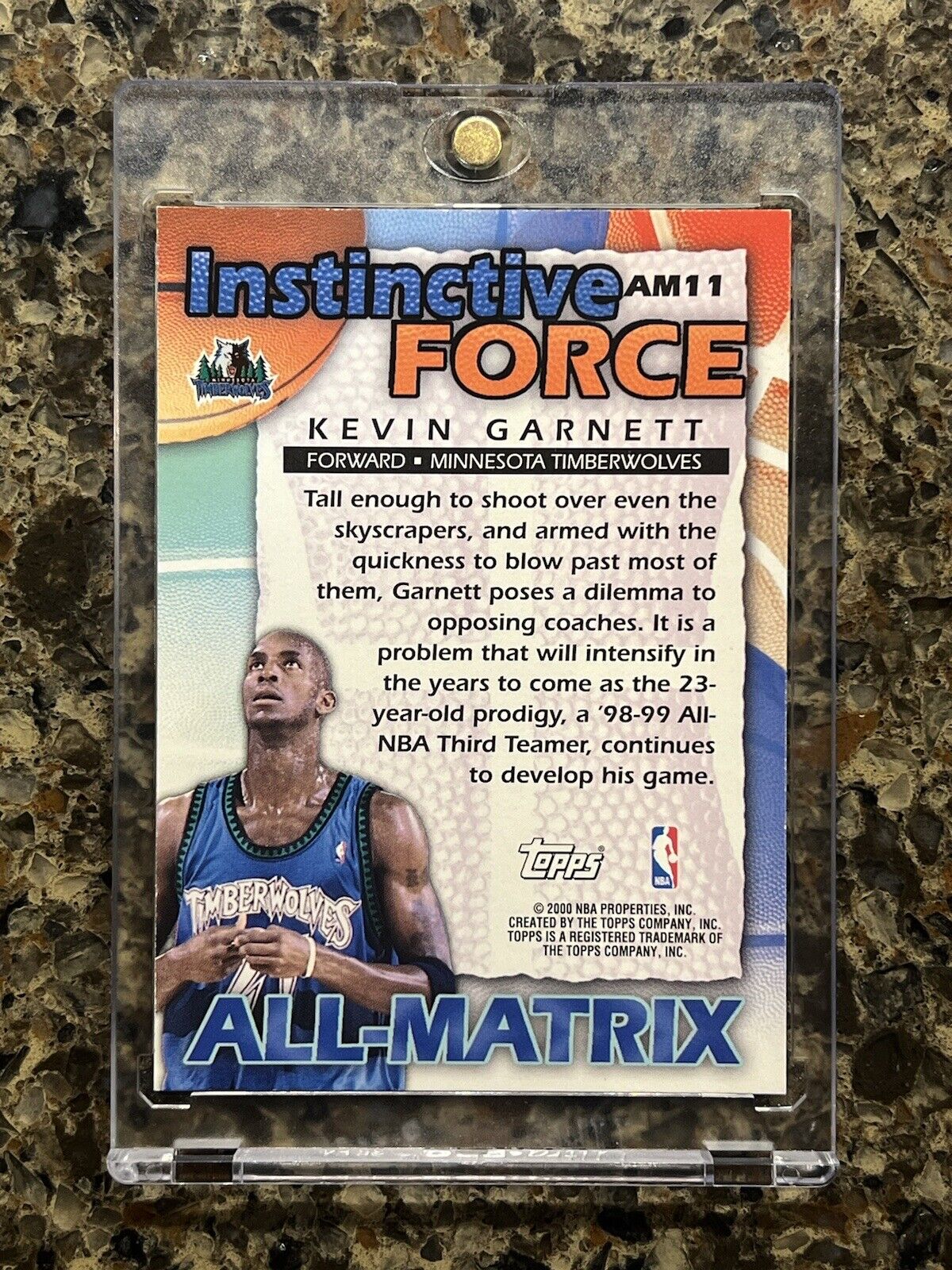 Kevin Garnett 1999-00 Topps All-Matrix Instinctive Force Refractor Rare Gem Mint