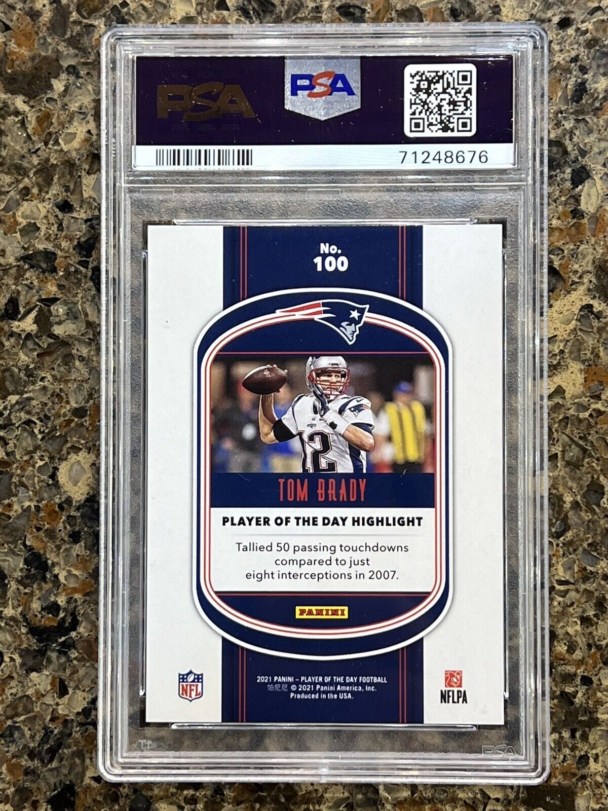 TOM BRADY 2021 Panini Player of the Day Football KABOOM #37/99 SSP HOF - PSA 10