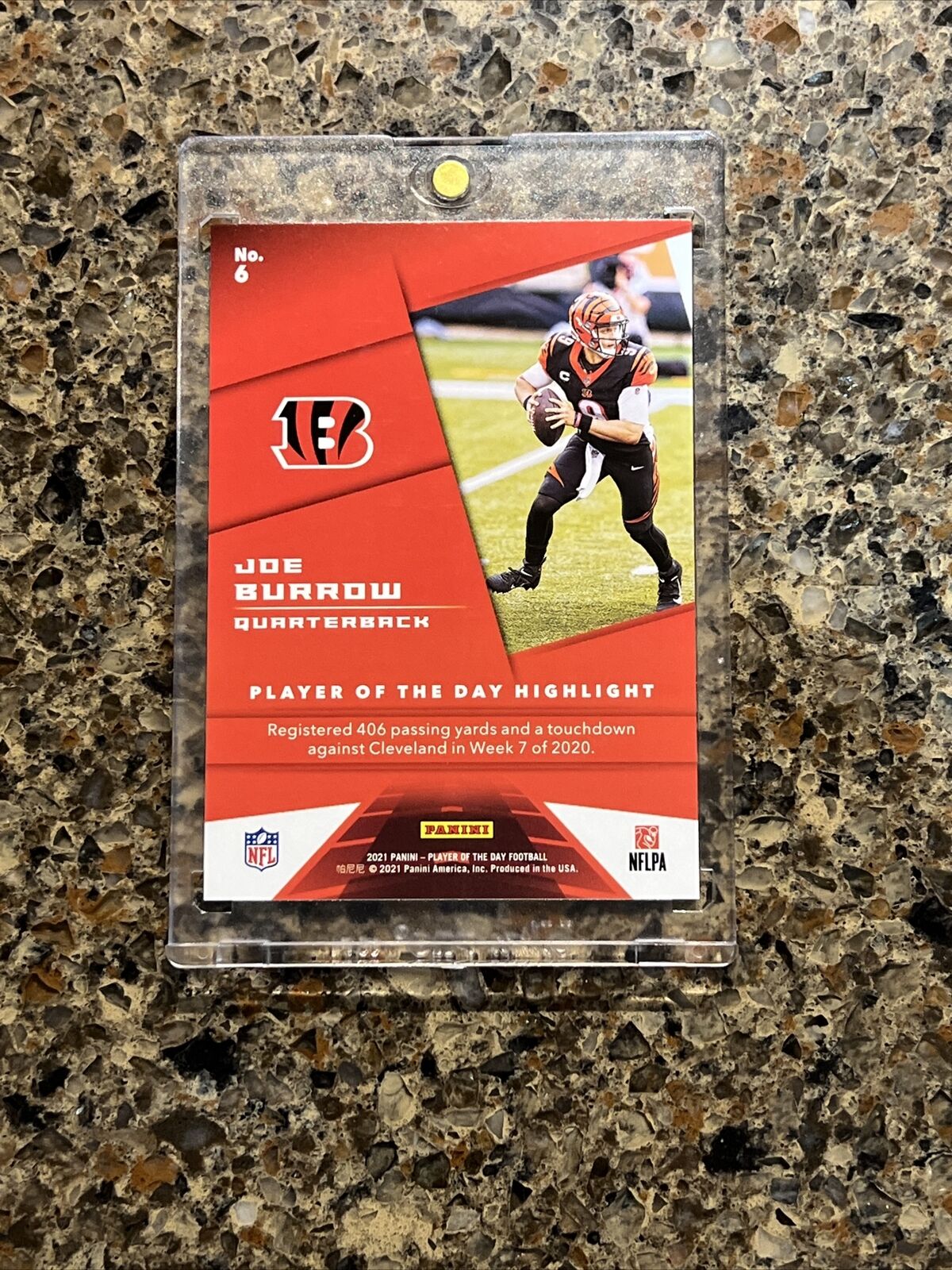 Joe Burrow 2021 Panini Player of The Day KABOOM #20/99 Super Rare SSP