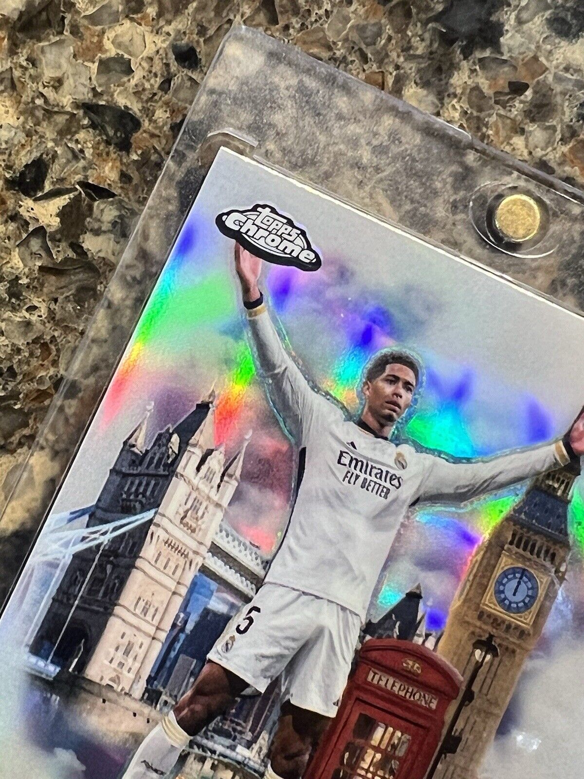 Jude Bellingham 2024 Topps Chrome UEFA Champions League London Calling Refractor