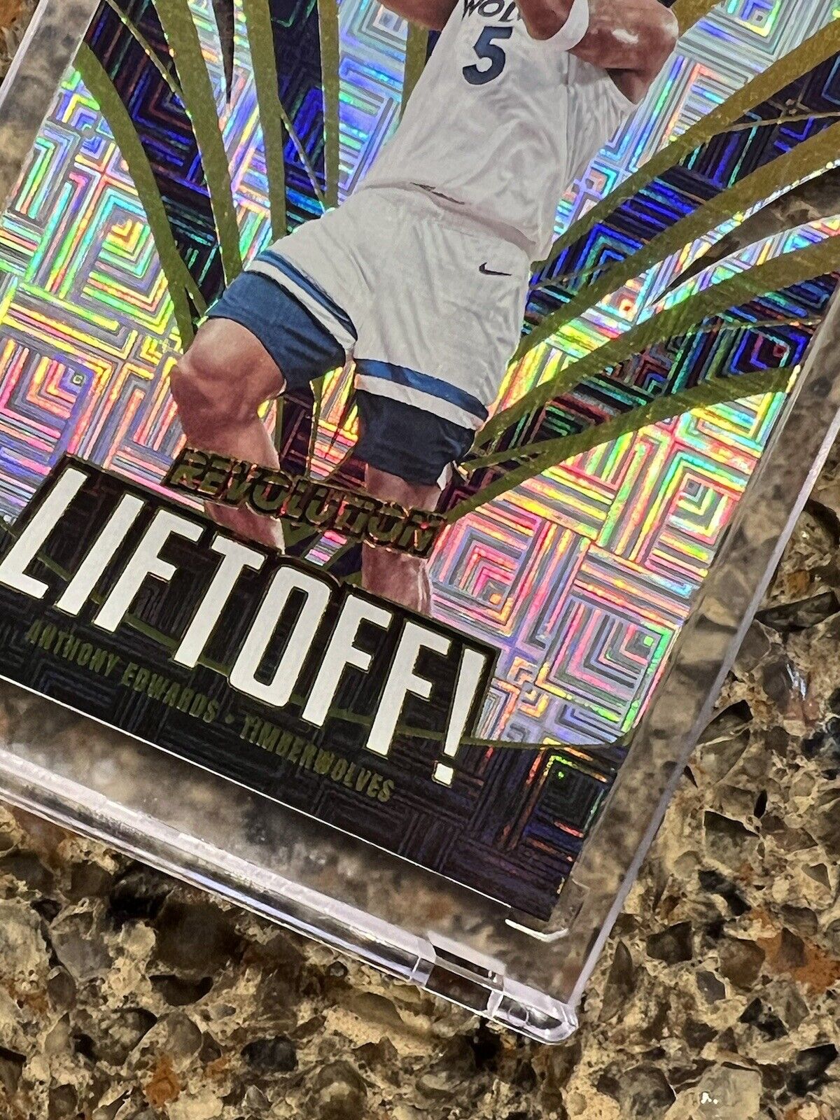 Anthony Edwards 2023-24 Panini Revolution Levels LIFTOFF! Die-Cut Mojo Refractor