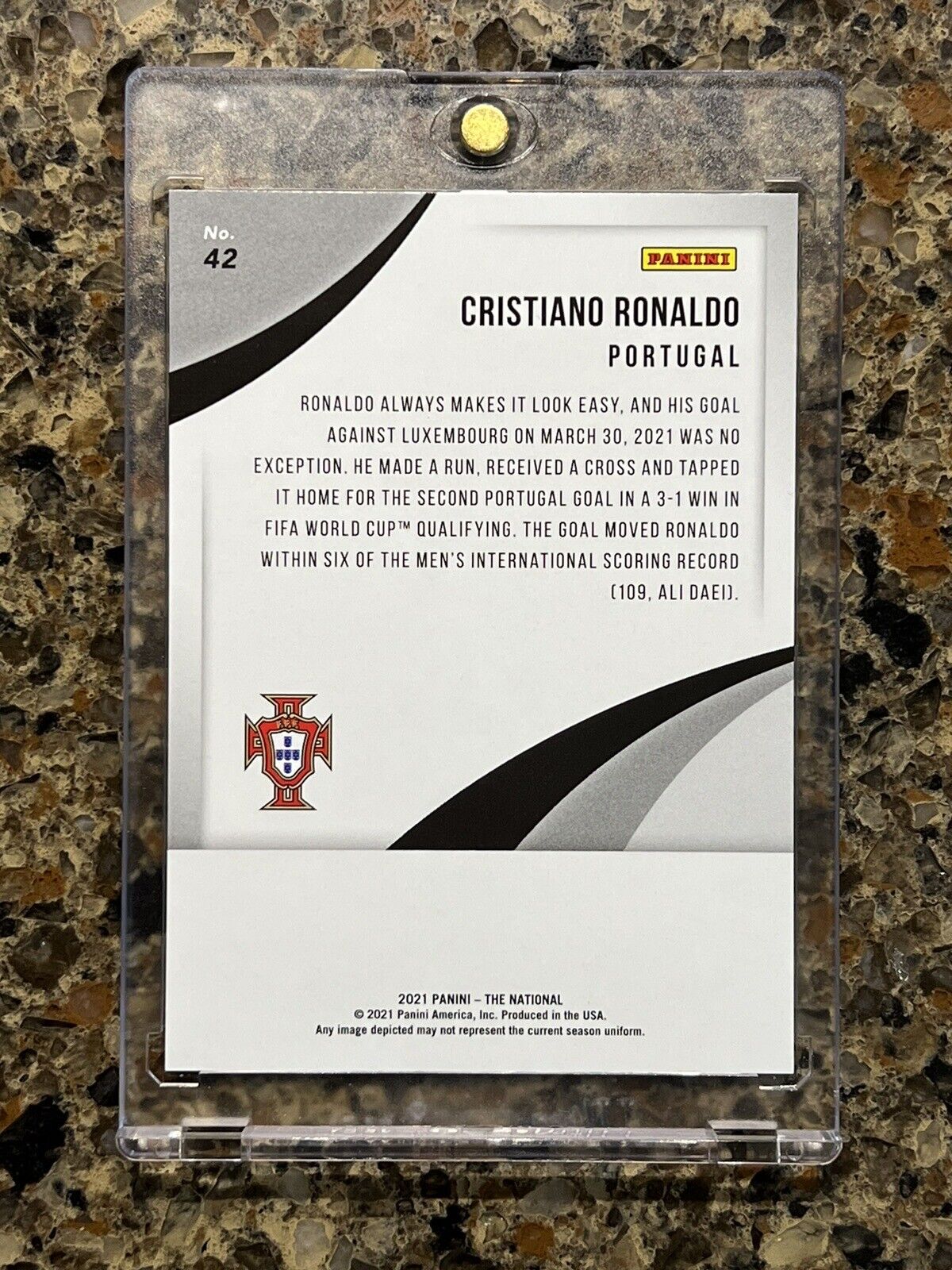 Cristiano Ronaldo 2021 Panini The National Escher Squares #5/10 Super Rare SSP