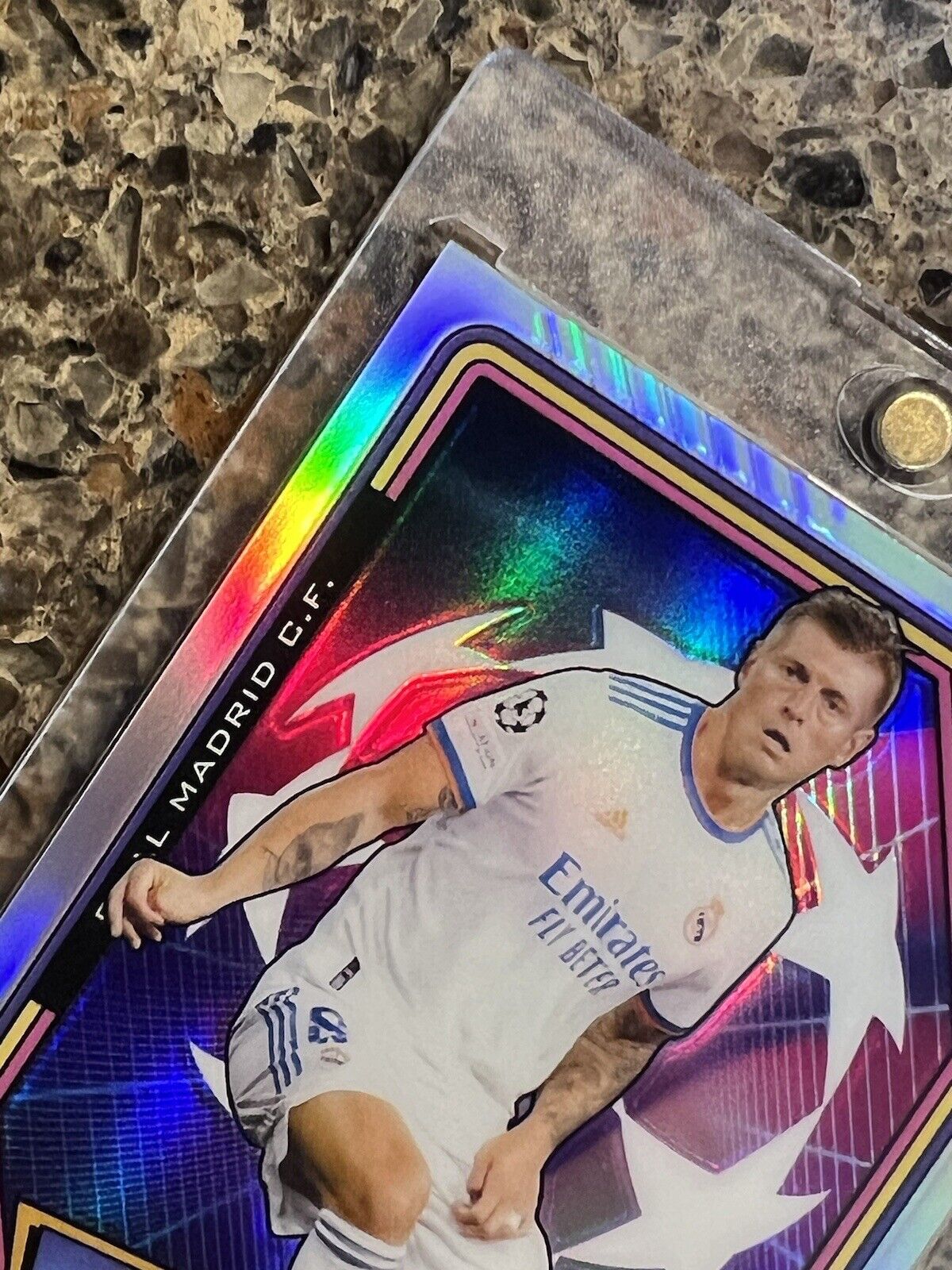 Toni Kroos 2021-22 Topps Finest UCL Prized Footballers Refractor Gem Mint