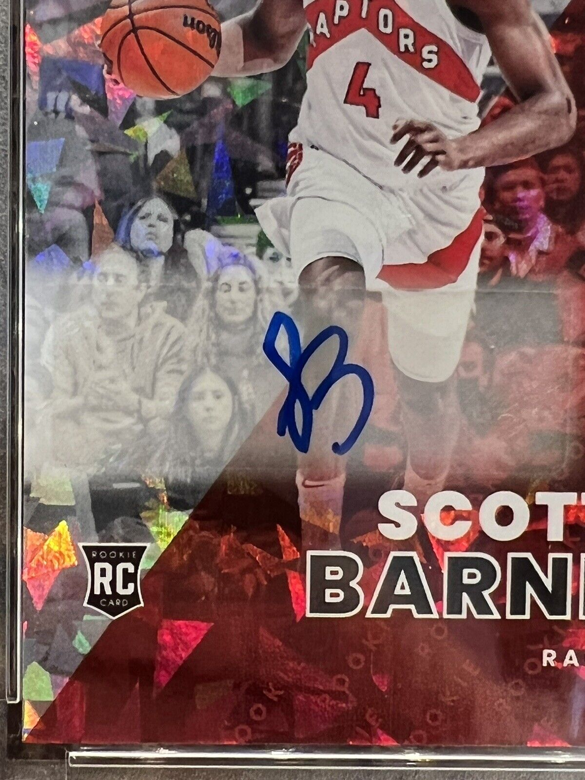 Scottie Barnes RC 2022 Panini National Autograph Cracked Ice 03/25 Rookie PSA 10