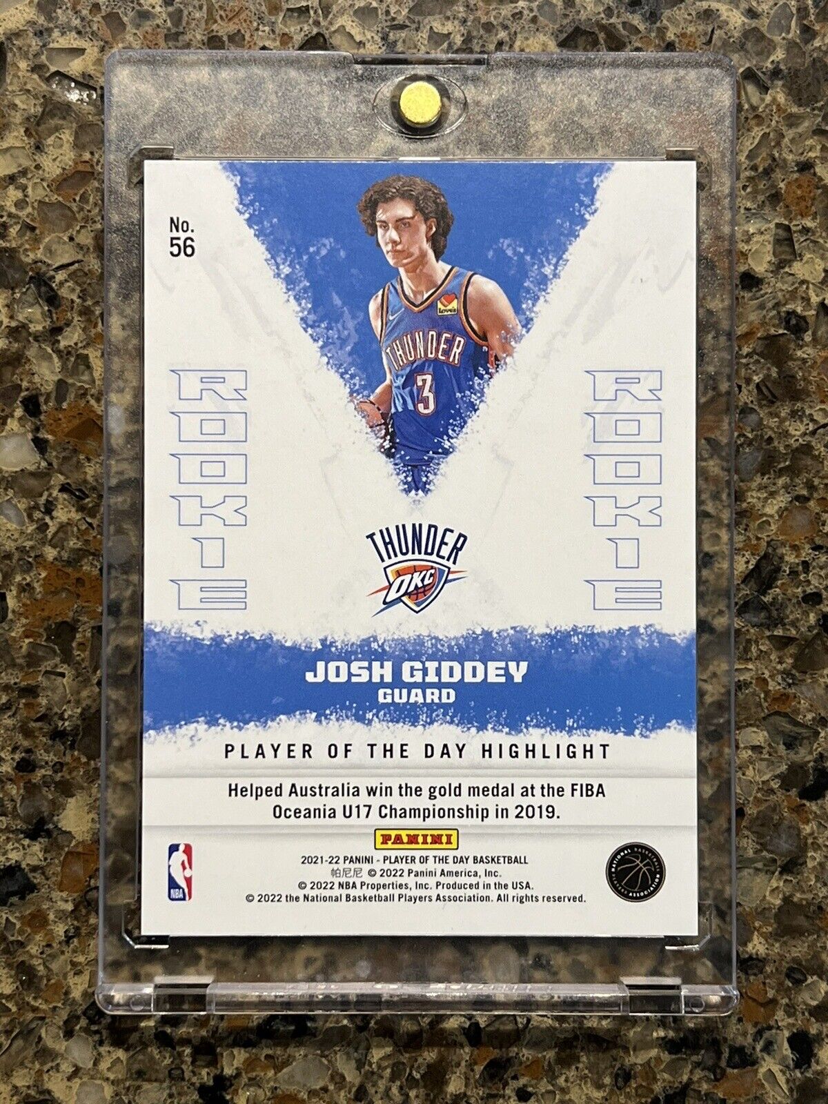 Josh Giddey RC 2021 Panini Player of the Day KABOOM 41/99 Gem Mint Rookie SSP