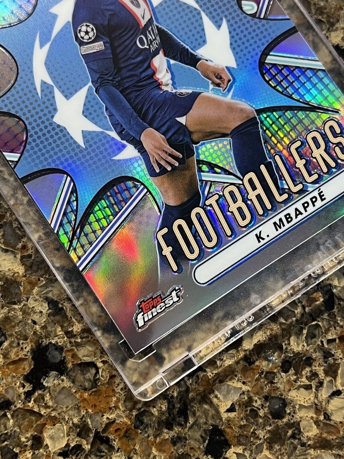 Kylian Mbappe 2023 Topps Finest Champions League PRIZED FOOTBALLERS Refractor