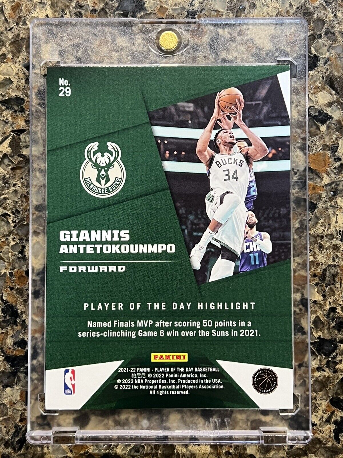 Giannis Antetokounmpo 2021 Panini Player of the Day KABOOM 84/99 Rare Mint SSP