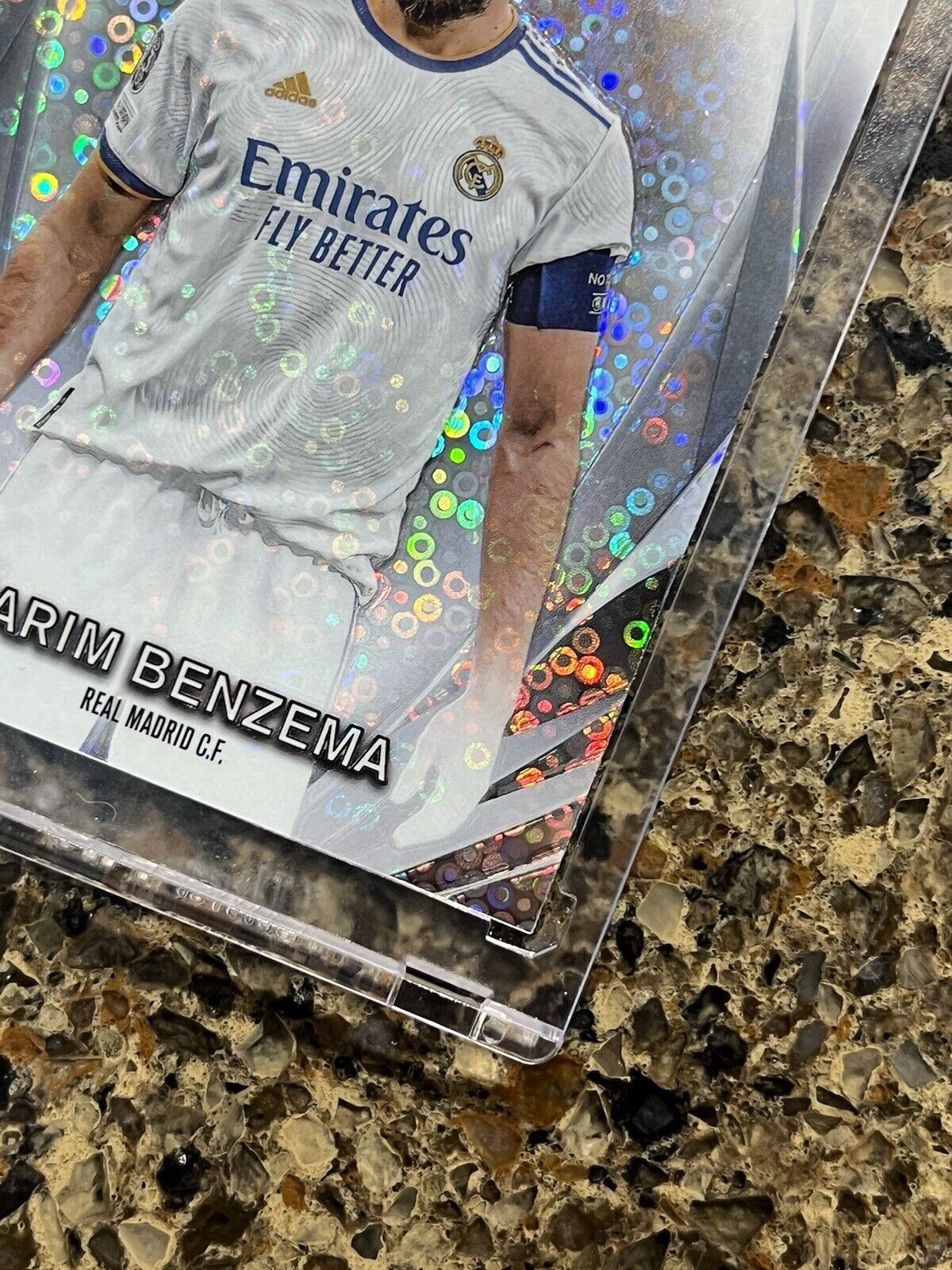 Karim Benzema 2023-24 Topps Chrome UCL Ultimate Stage Disco Refractor Gem Mint