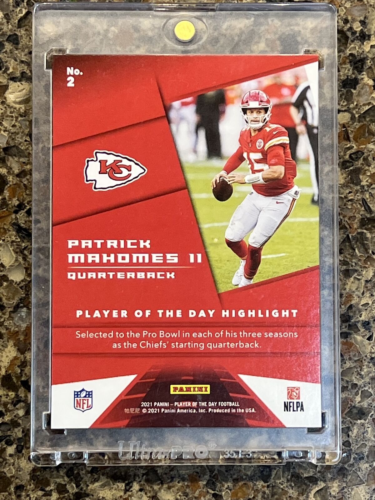 Patrick Mahomes II 2021 Panini Player of the Day Football KABOOM #18/99 Rare SSP