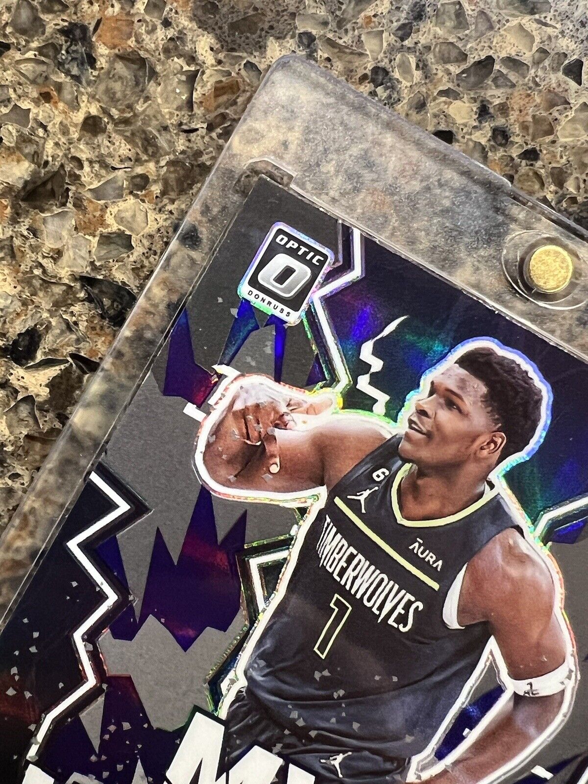 Anthony Edwards 2022-23 Panini Donruss Optic MY HOUSE Purple Prizm Gem Mint