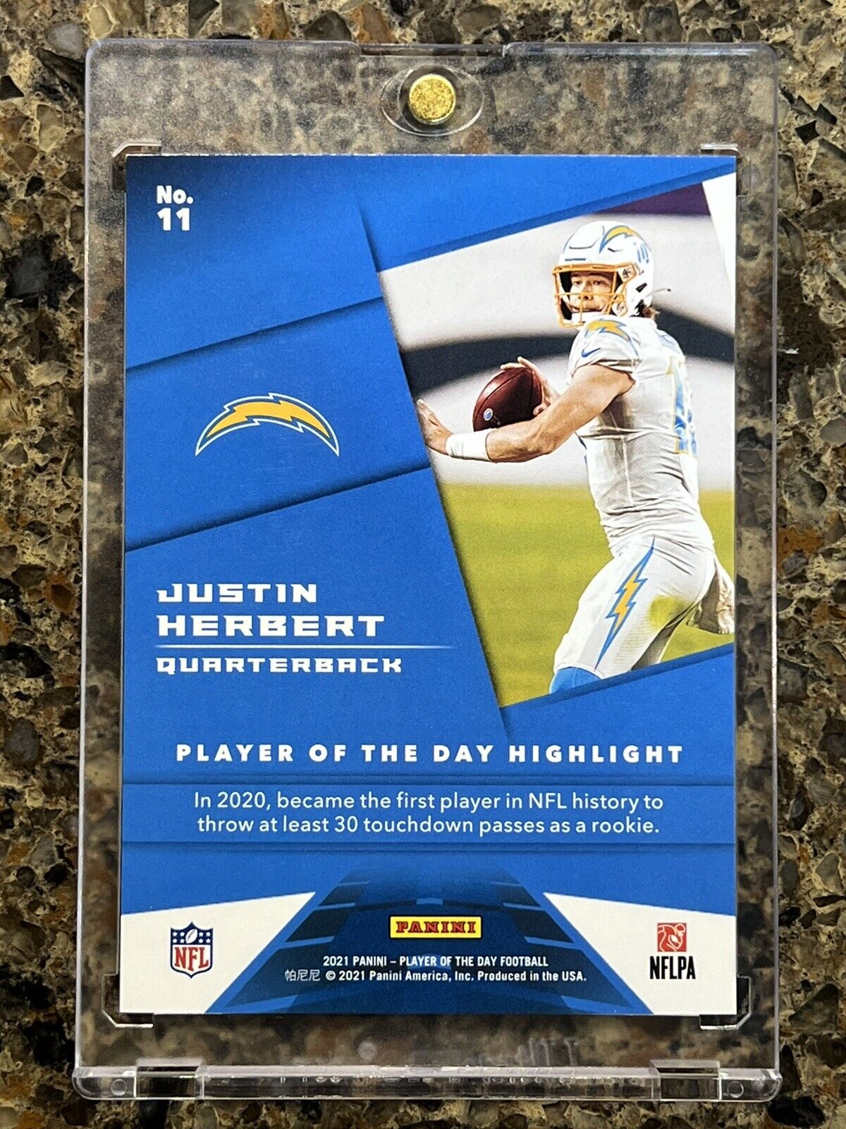 Justin Herbert 2021 Panini Player of the Day KABOOM #34/99 Super Rare SSP