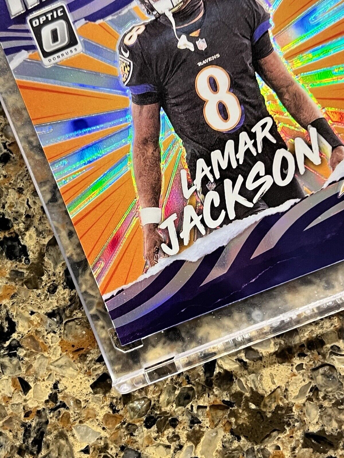 Lamar Jackson 2021 Panini Donruss Optic Football MY HOUSE! Prizm Refractor MINT