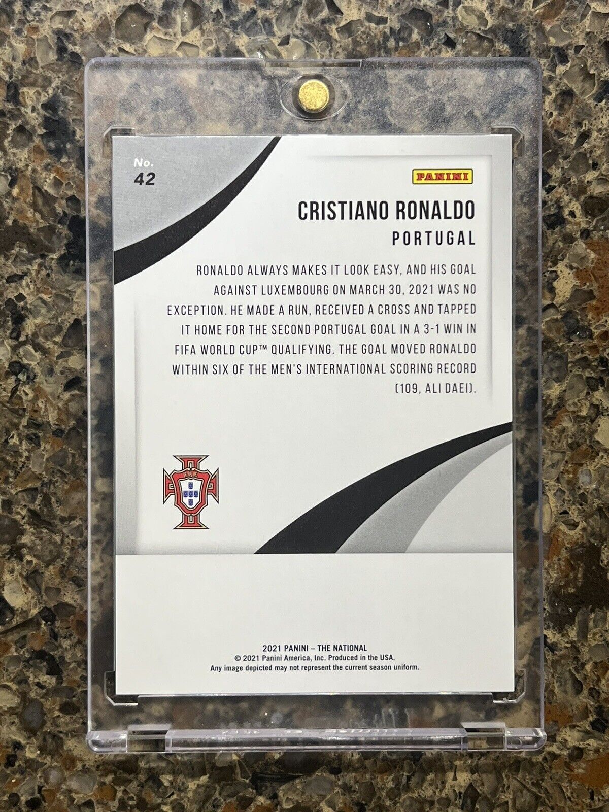 CRISTIANO RONALDO 2021 Panini THE NATIONAL DISKETTES #8/25 Portugal Rare SSP