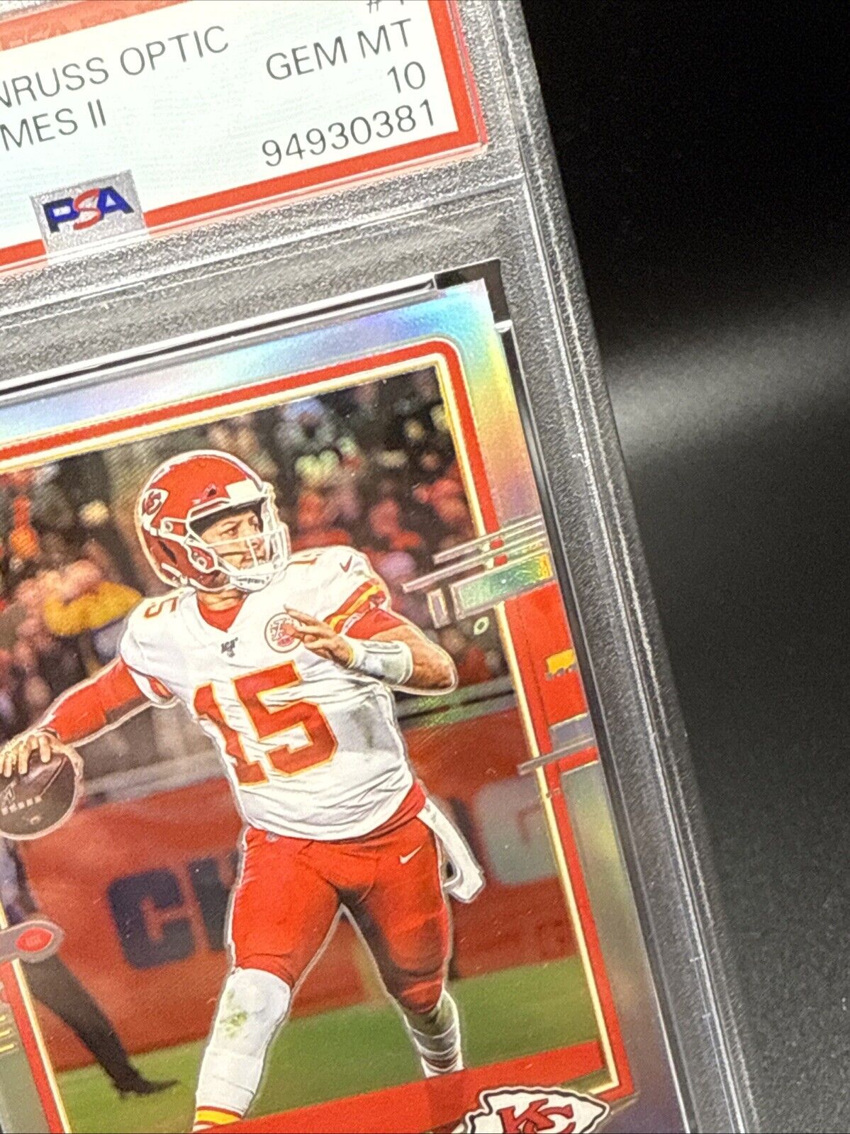 Patrick Mahomes II 2020 Panini Donruss Optic Holo Silver Prizm - Gem Mint PSA 10