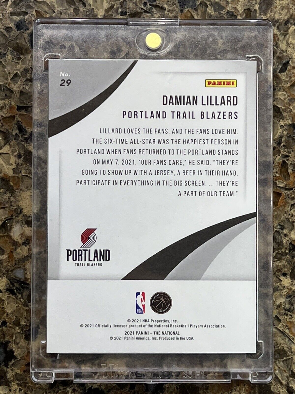 Damian Lillard 2021 Panini The National 38/50 KABOOM Explosion Rare Gem Mint SSP