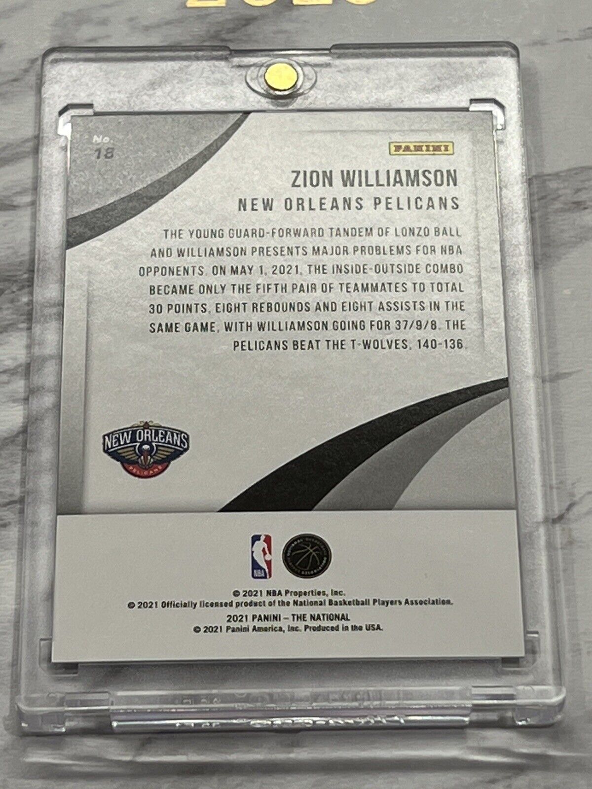 Zion Williamson 2021 Panini The National Diskettes 22/25 Super Rare Gem Mint SSP