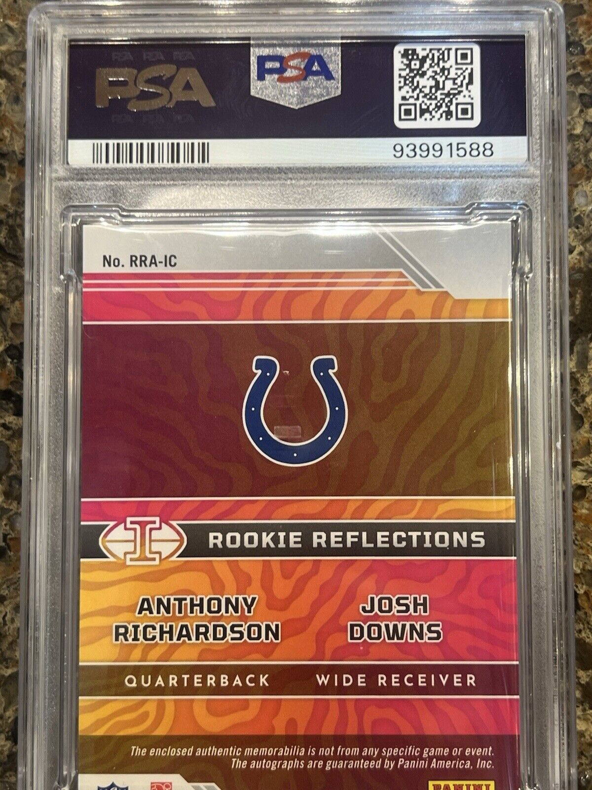 2023 Illusions Anthony Richardson Josh Downs Rookie Reflections Patch Auto Black