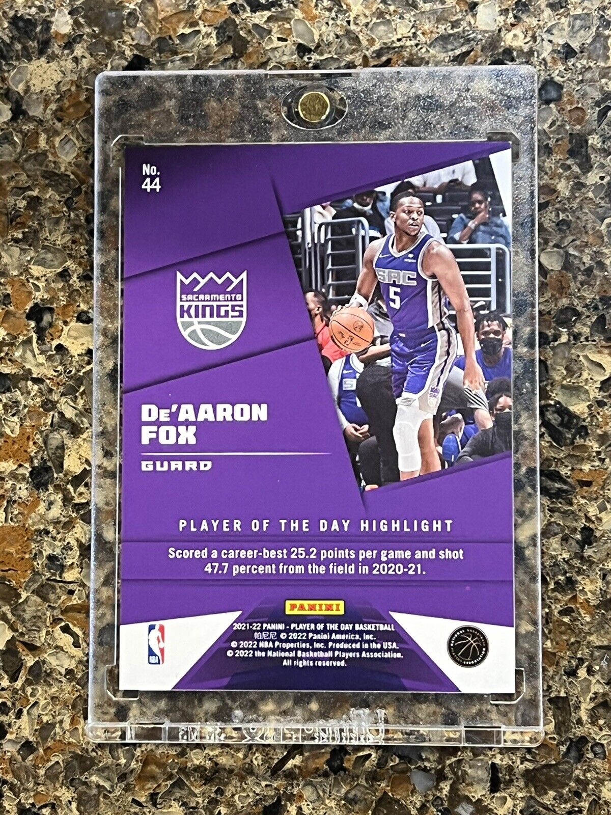 De’Aaron Fox 2021 Panini Player Of The Day KABOOM 29/99 Kings Rare Gem Mint SSP