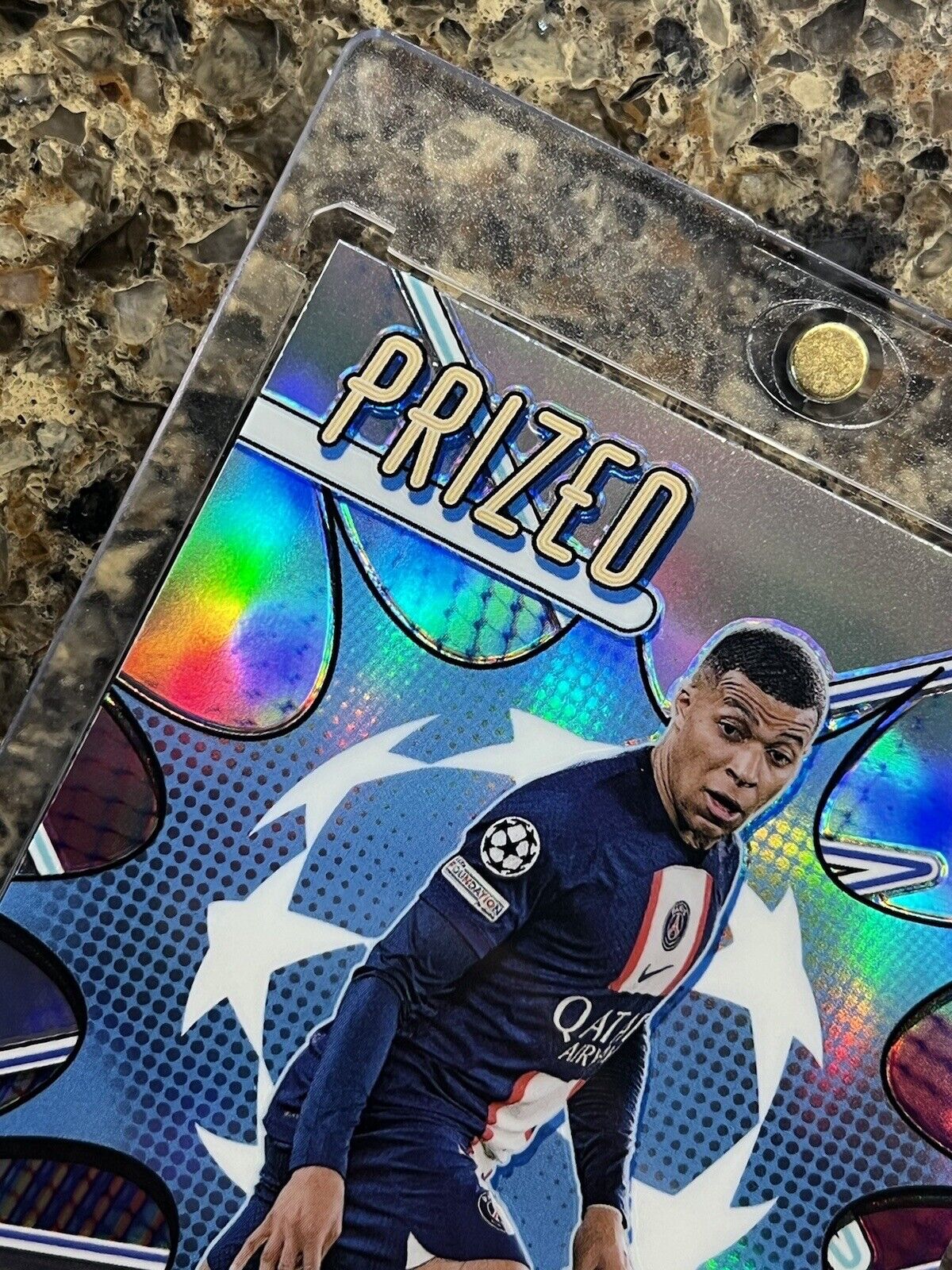 Kylian Mbappe 2023 Topps Finest Champions League PRIZED FOOTBALLERS Refractor