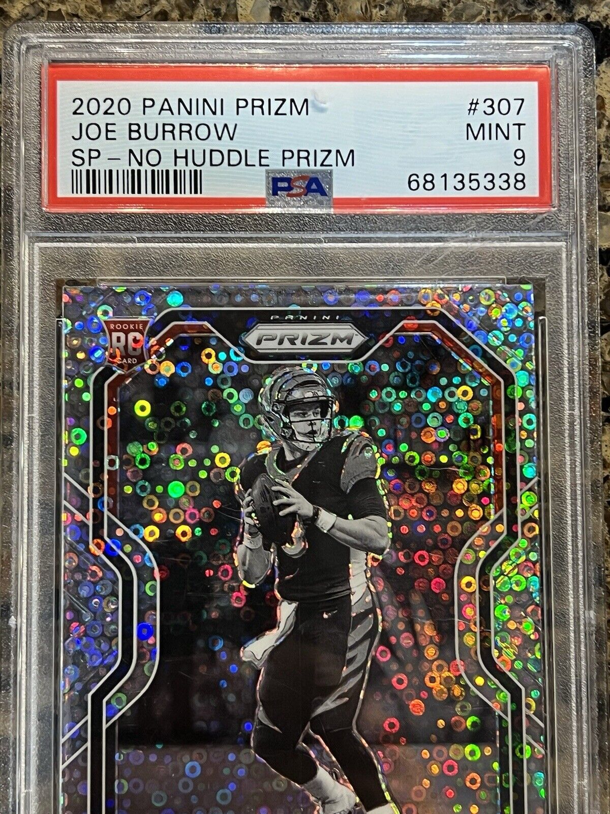 Joe Burrow RC 2020 Panini Prizm SP - No Huddle Prizm Variation PSA 9 Mint Rookie