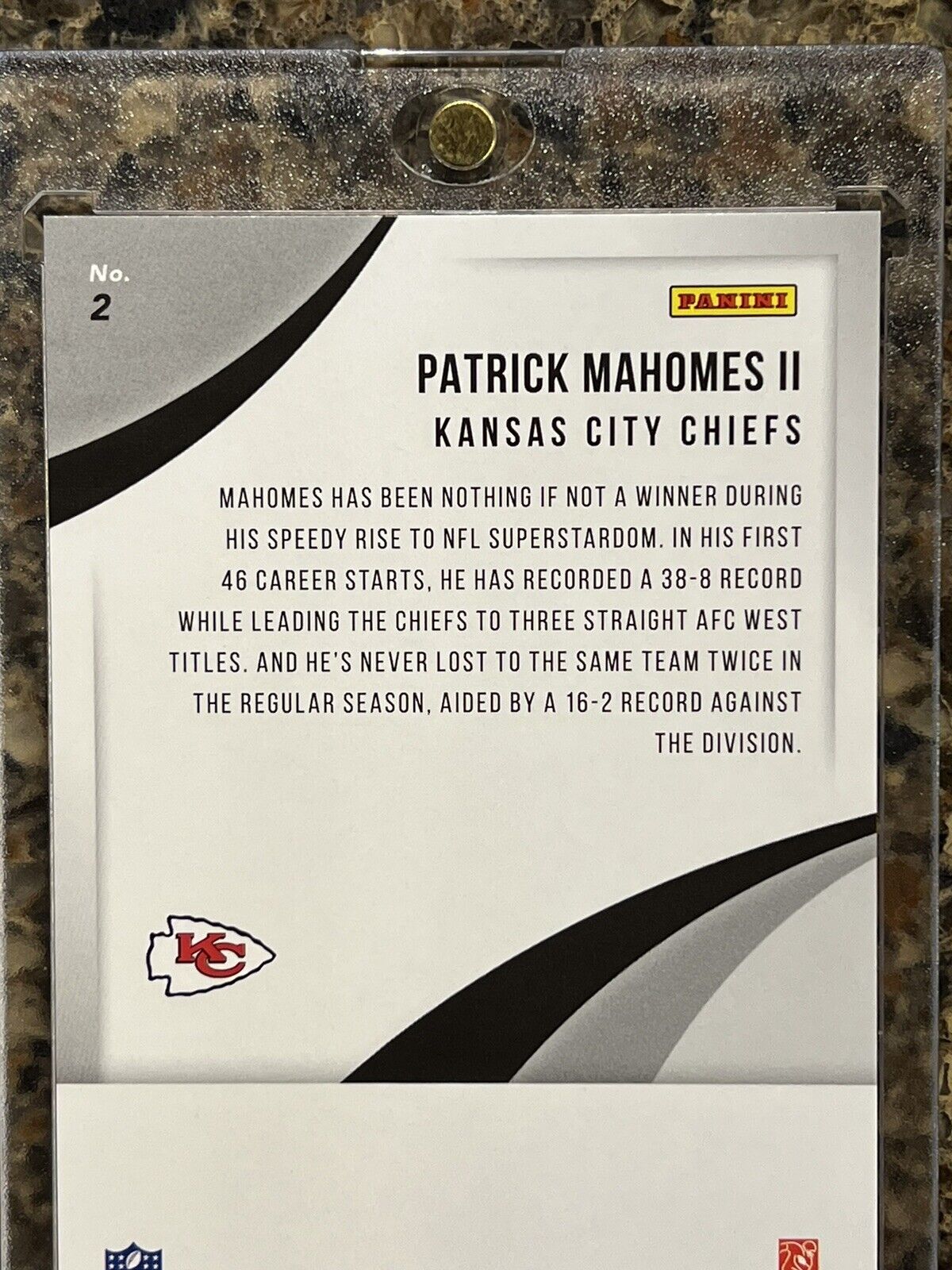 PATRICK MAHOMES 2021 PANINI THE NATIONAL ESCHER SQUARES #02/10 SSP SUPER RARE