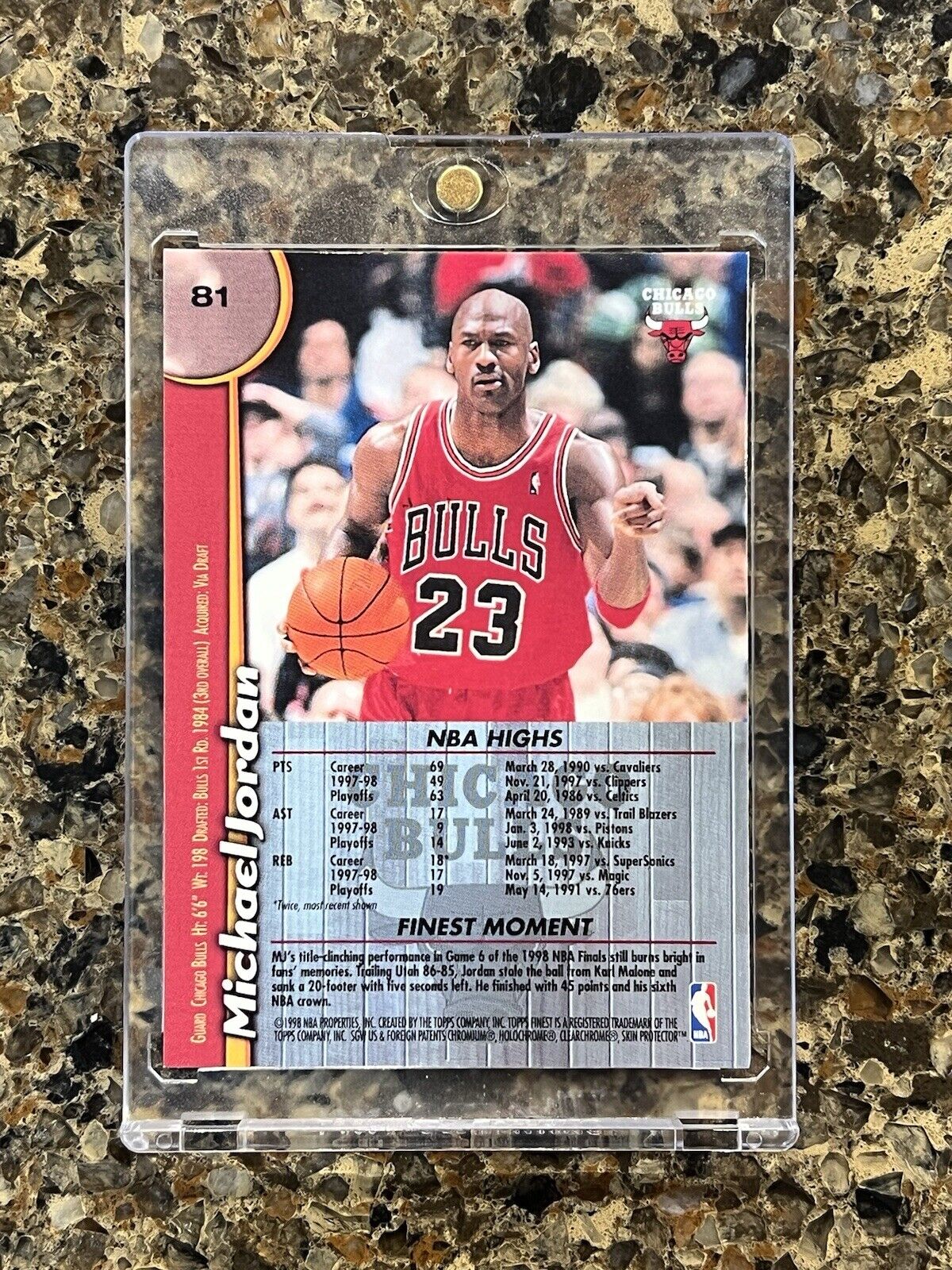 Michael Jordan 1997-98 Topps Finest - Rare Vintage - Chicago Bulls HOF