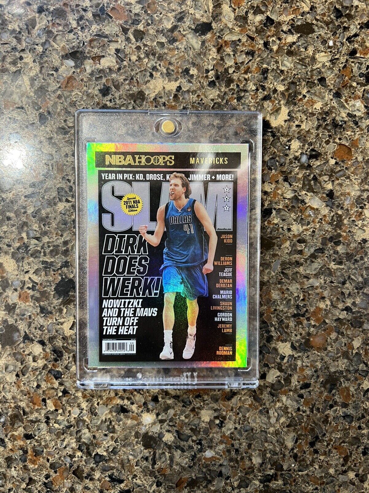 Panini Hoops NBA SLAM Gold Holo Refractor FRAMED Includes Kobe Steph Shaq LeBron