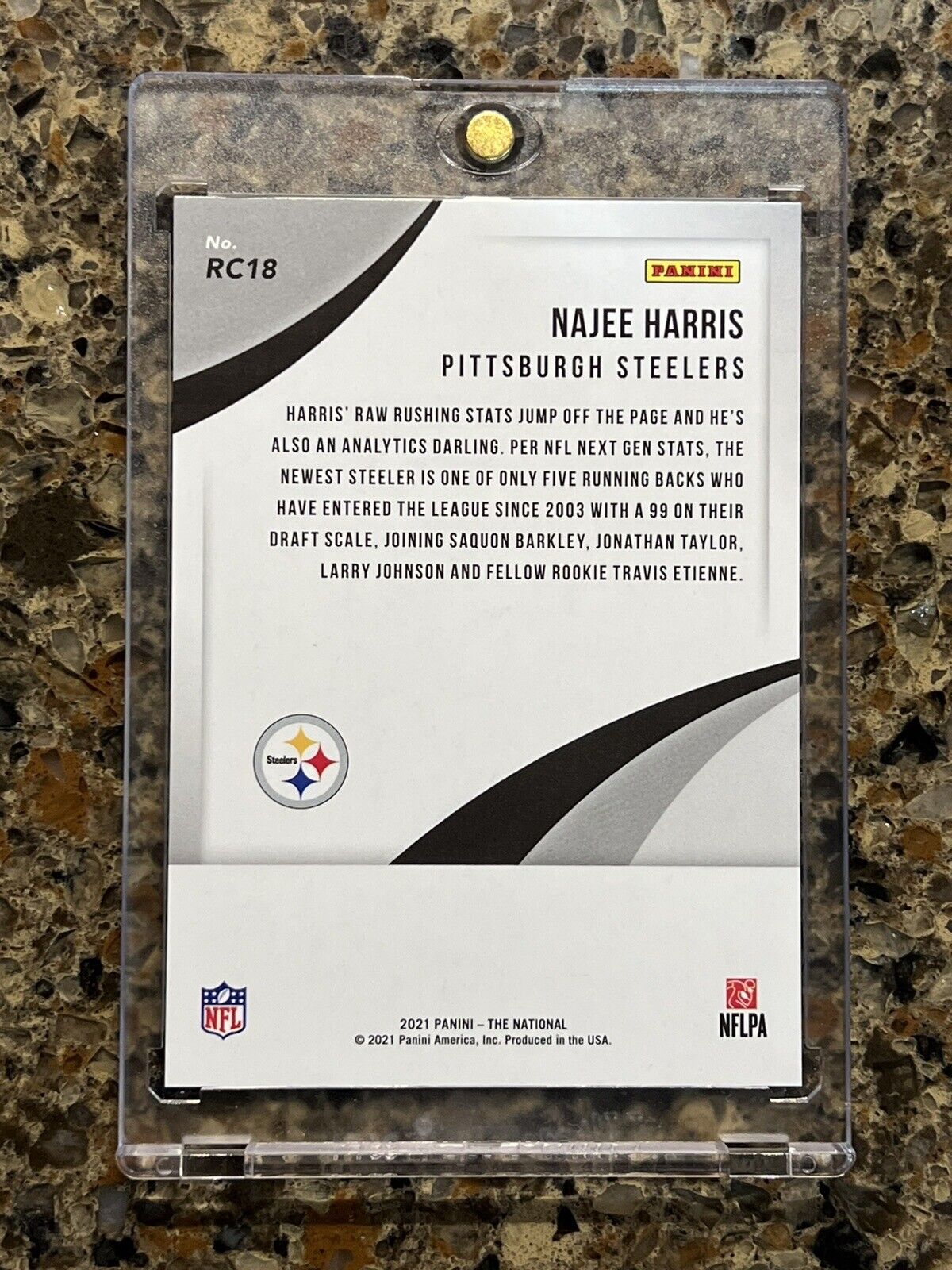 Najee Harris RC 2021 Panini The National 18/50 KABOOM Explosion Gem Mint Rookie