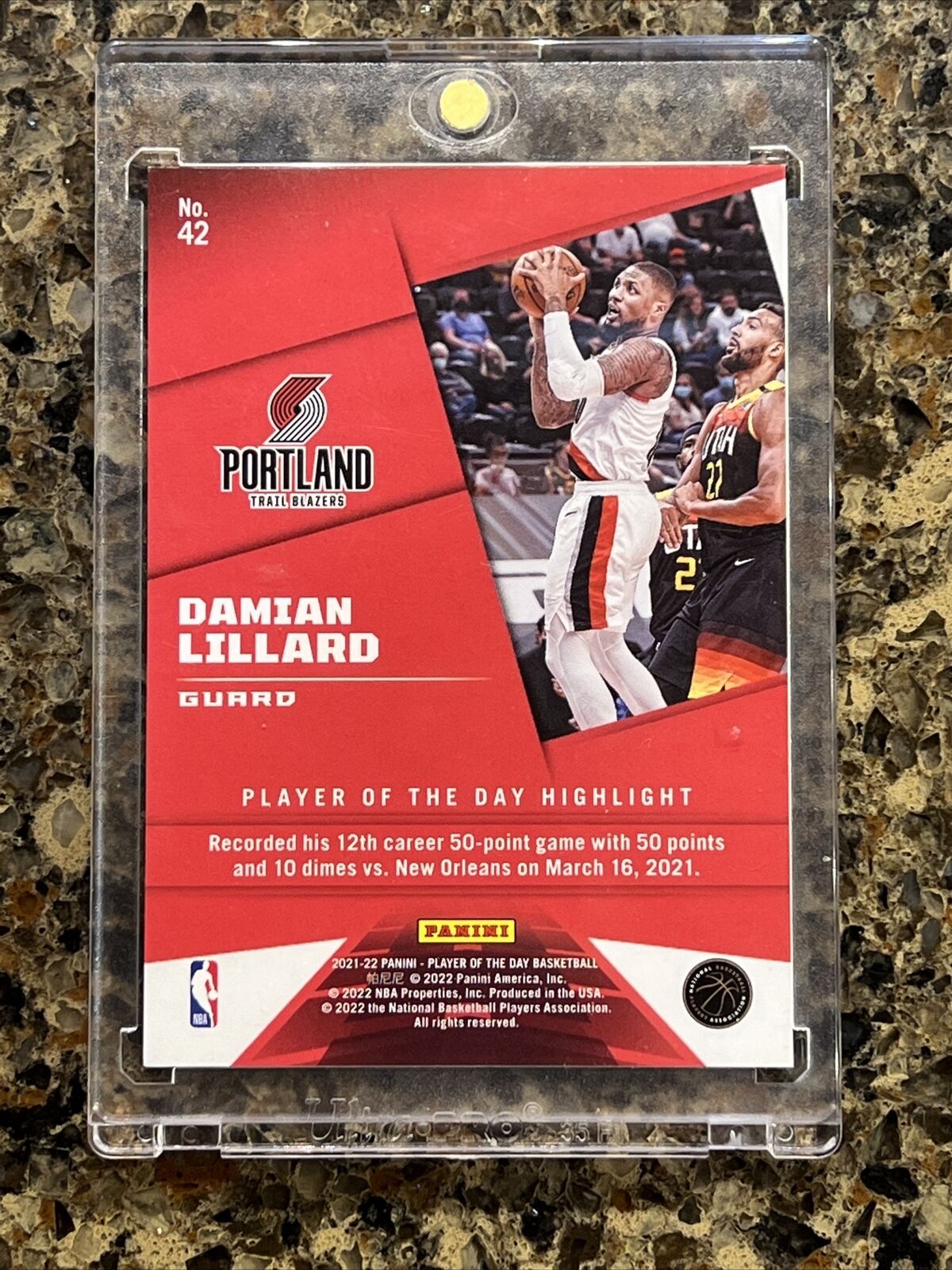 Damian Lillard 2021 Panini NBA Player of the Day KABOOM 57/99 Rare Gem Mint SSP