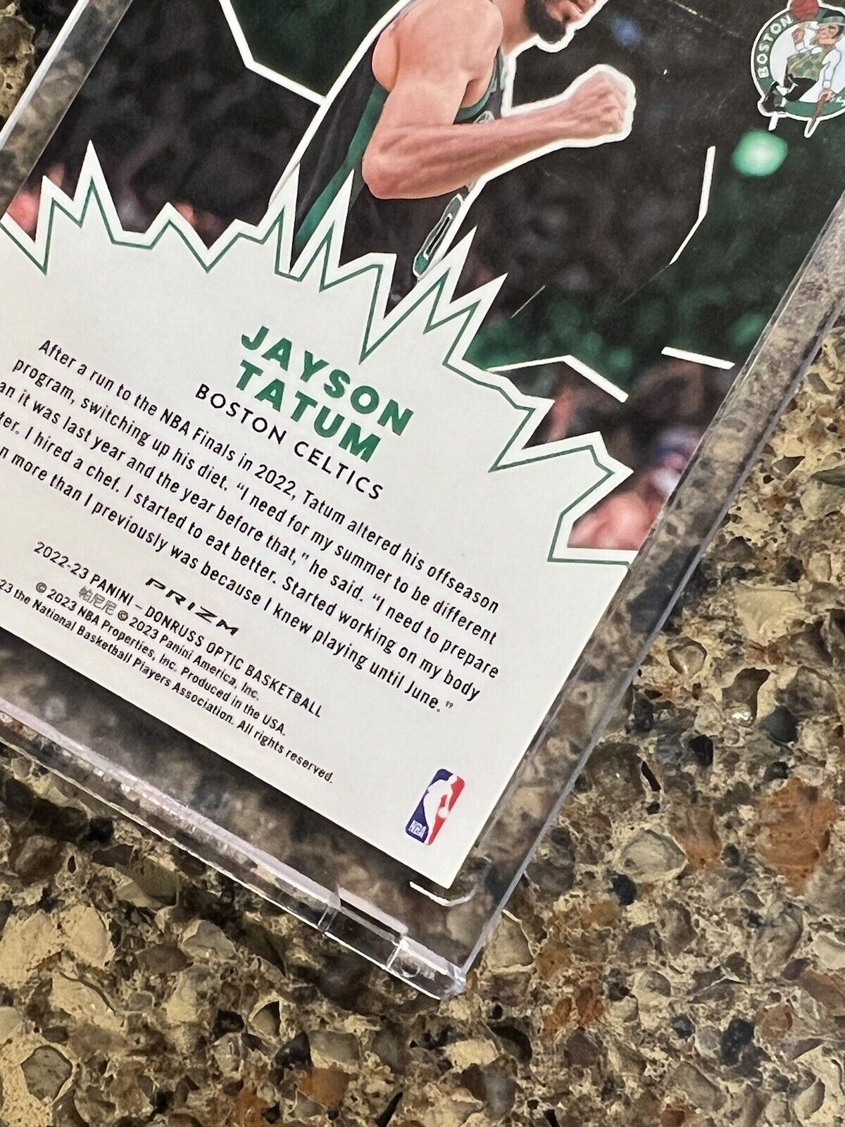 Jayson Tatum 2022-23 Panini Donruss Optic MY HOUSE Purple Prizm Rare Gem Mint