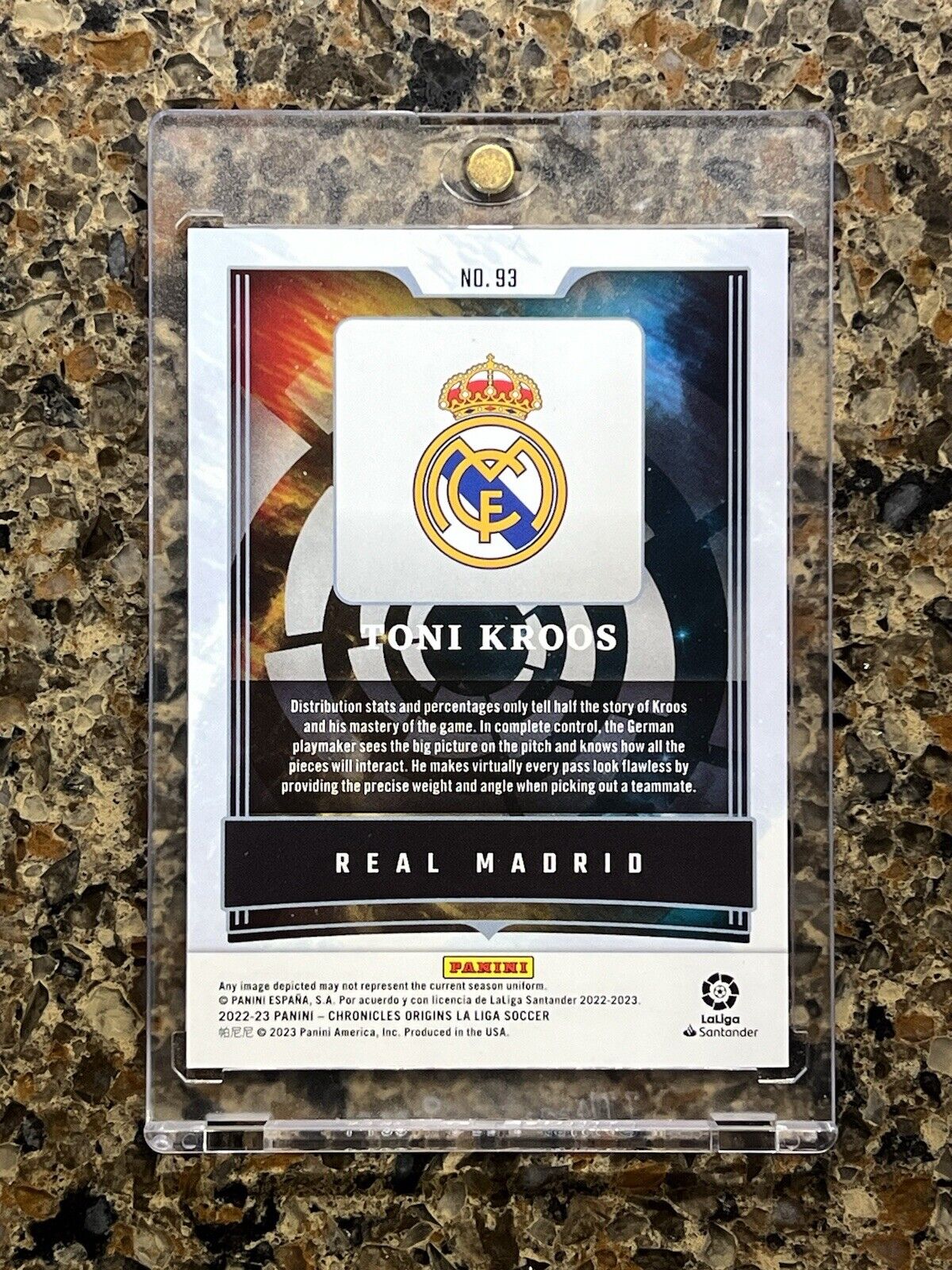 Toni Kroos 2022-23 Panini Chronicles Origins La Liga Red Ruby #028/199 Gem Mint