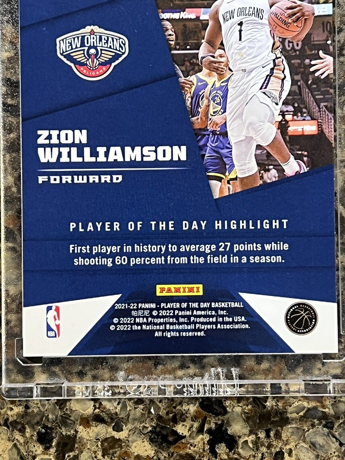 Zion Williamson 2021-22 Panini Player of the Day KABOOM #77/99 SSP Rare! 🚀🚀🚀