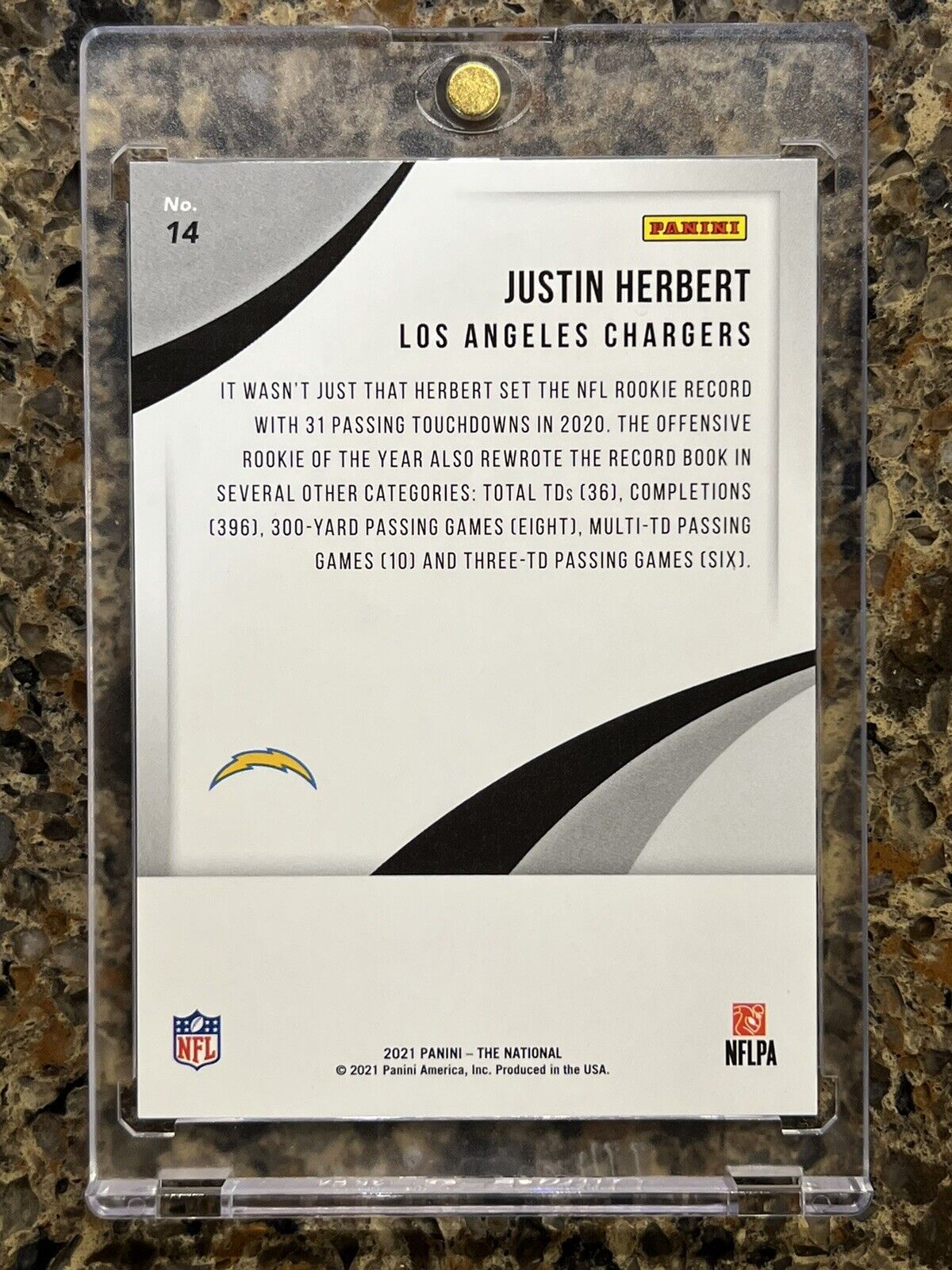 Justin Herbert 2021 Panini The National Stardust #3/5 Super Rare Limited SSP