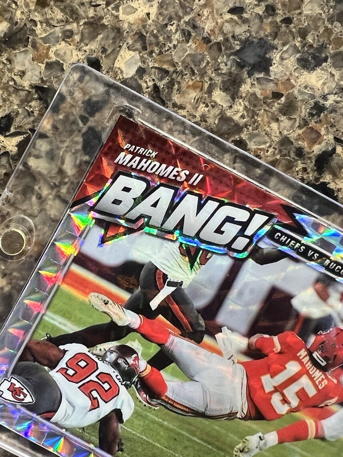 Patrick Mahomes II 2021 Panini Mosaic BANG! Silver Prizm Refractor Rare Gem Mint