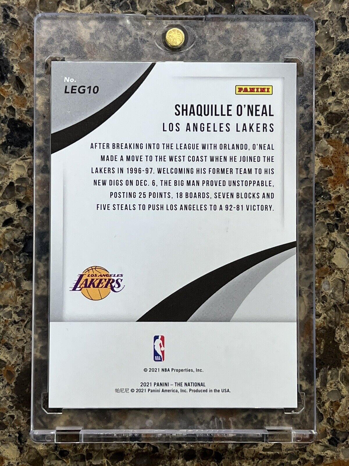 Shaquille O’Neal 2021 Panini The National Legends 33/50 KABOOM Rare Gem Mint SSP