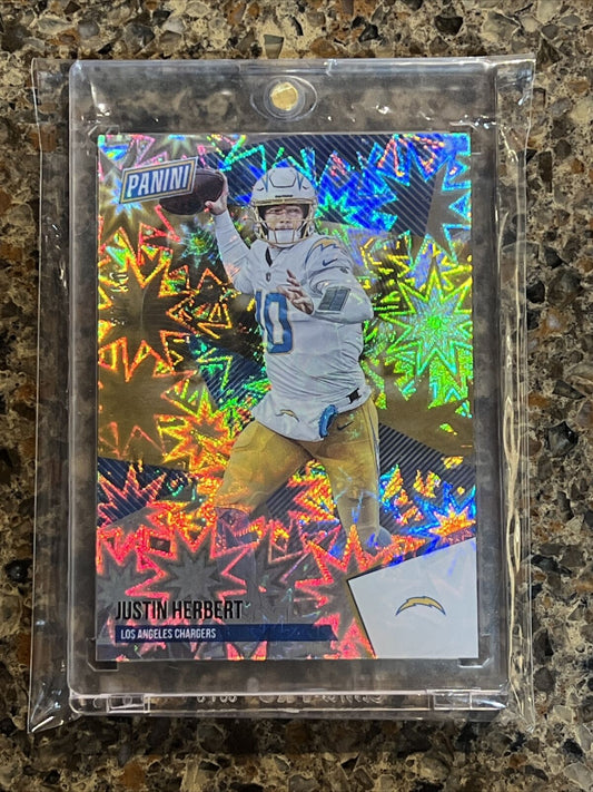 Justin Herbert 2021 Panini The National #37/50 Kaboom Explosion Super Rare SSP