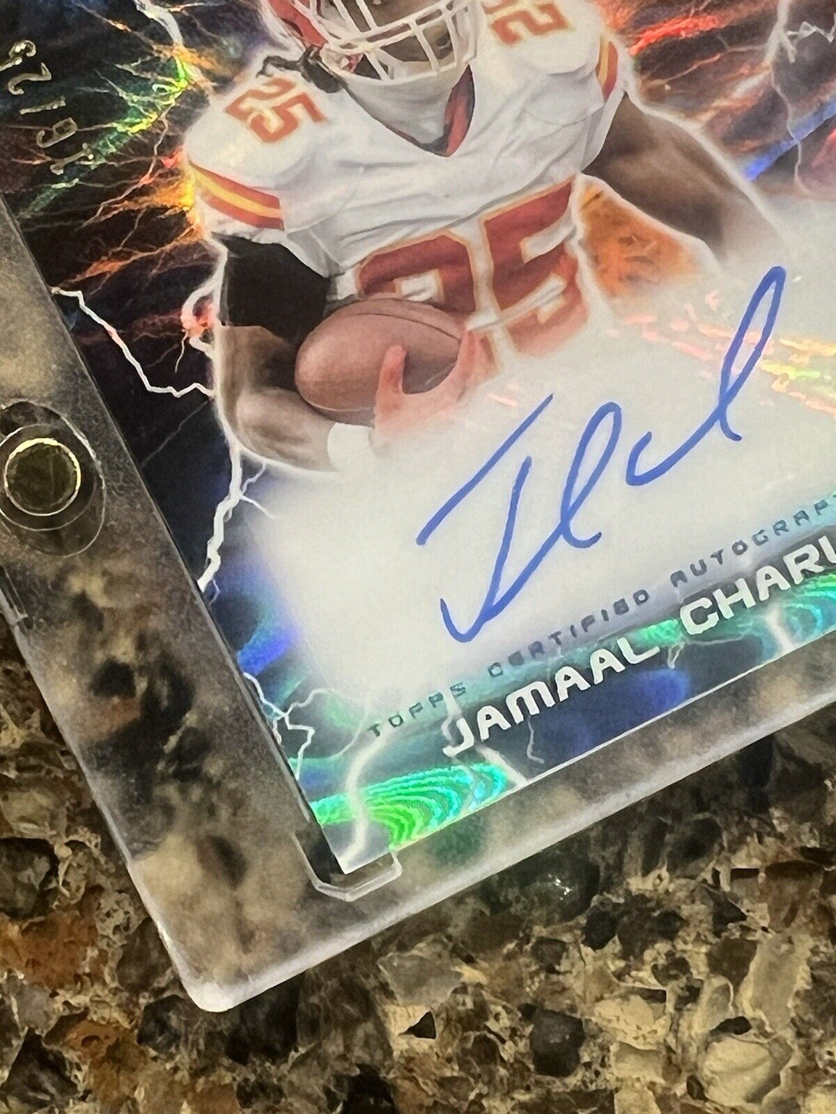 Jamaal Charles 2023-24 Topps Composite Amped Up Tri-Color Patch Autograph #16/25